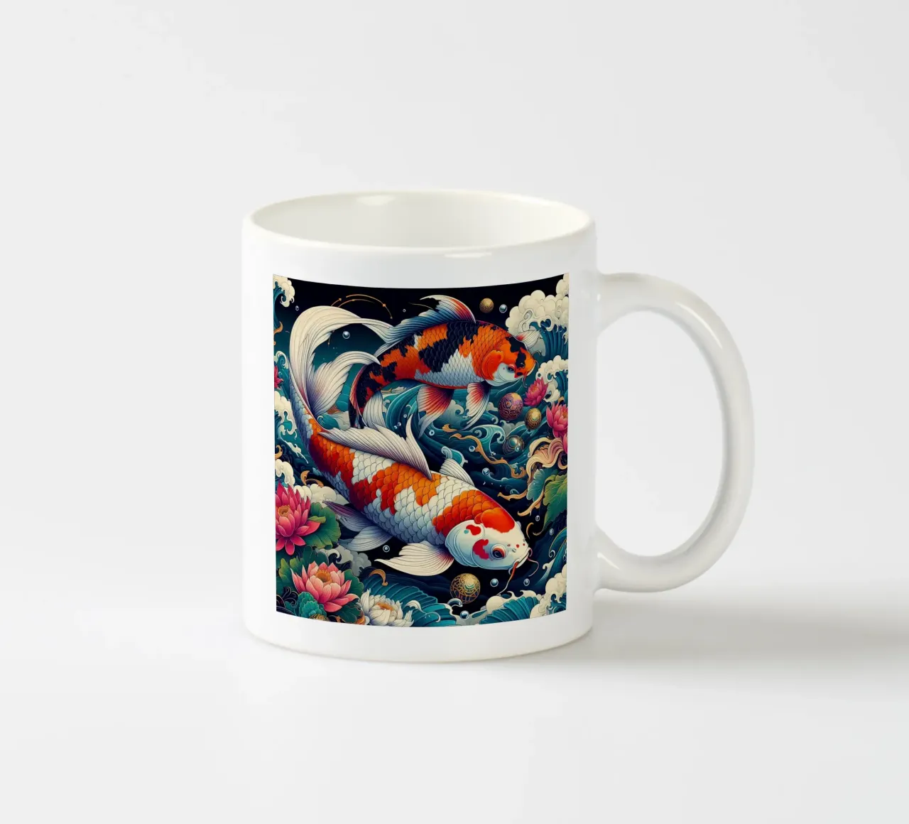 Bellissimo pesce giapponese tazza in ceramica da Delaney Okuneva