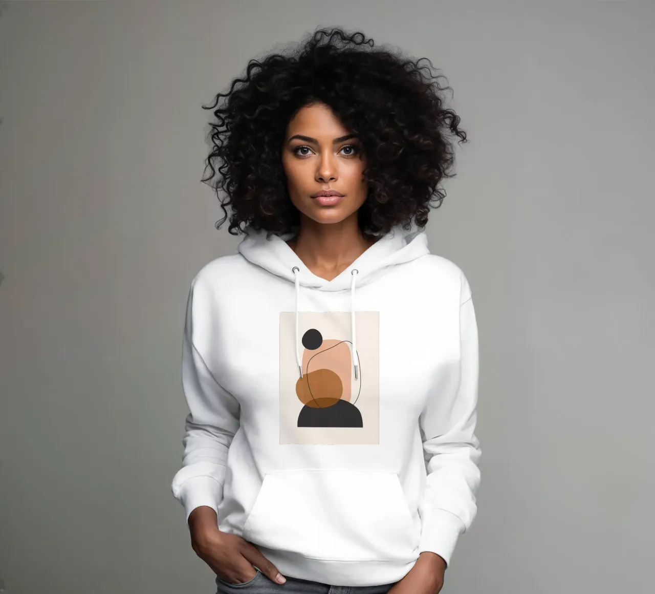 Arte astratta minimale 12 felpa con cappuccio da ThingDesign