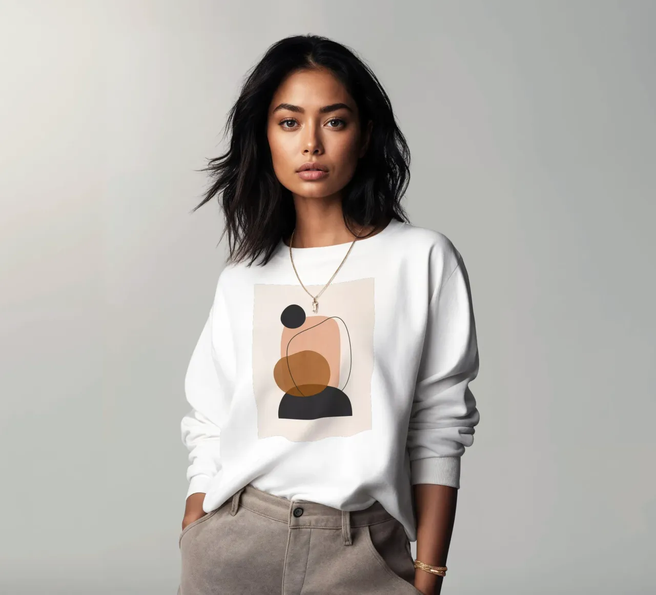 Minimalistische abstracte kunst 12 sweatshirt van ThingDesign