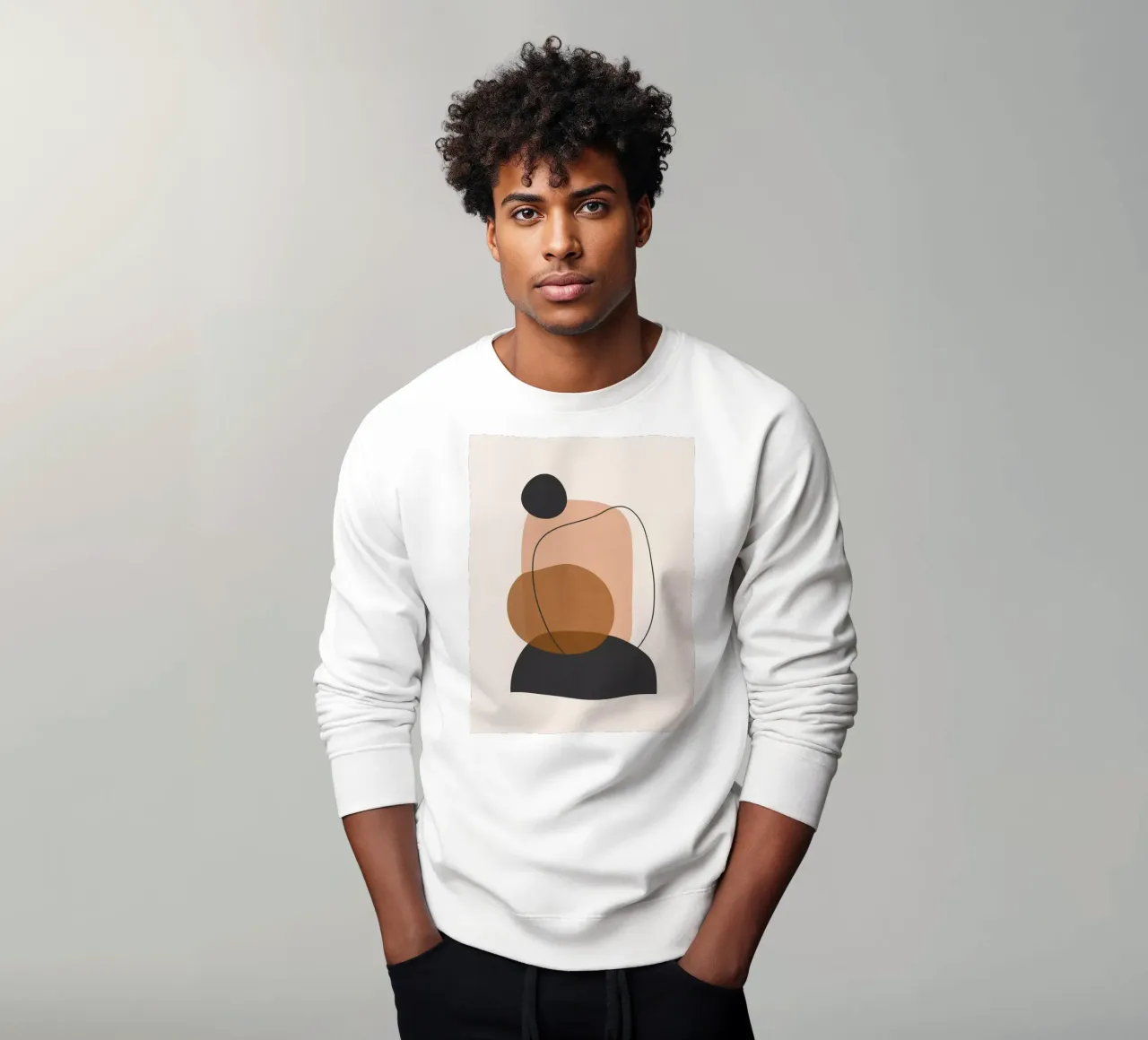 Minimalistische abstracte kunst 12 sweatshirt van ThingDesign