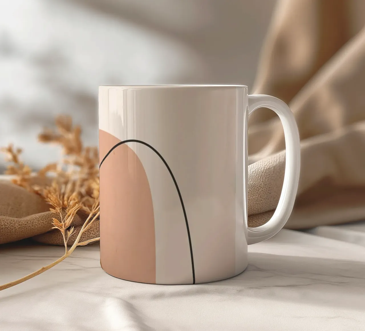 Arte astratta minimale 12 tazza in ceramica da ThingDesign