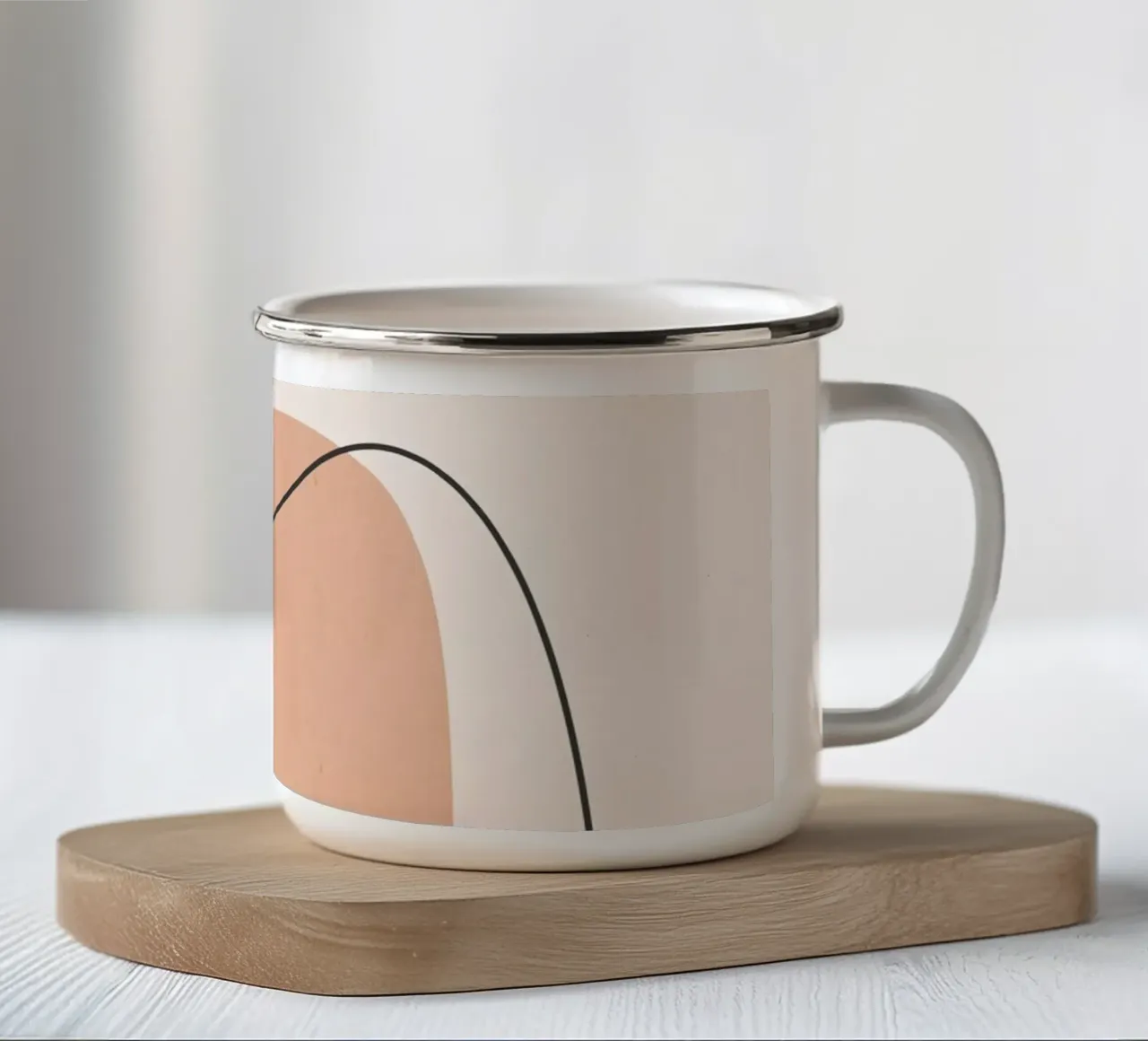 Art abstrait minimal 12 mug en émail de ThingDesign