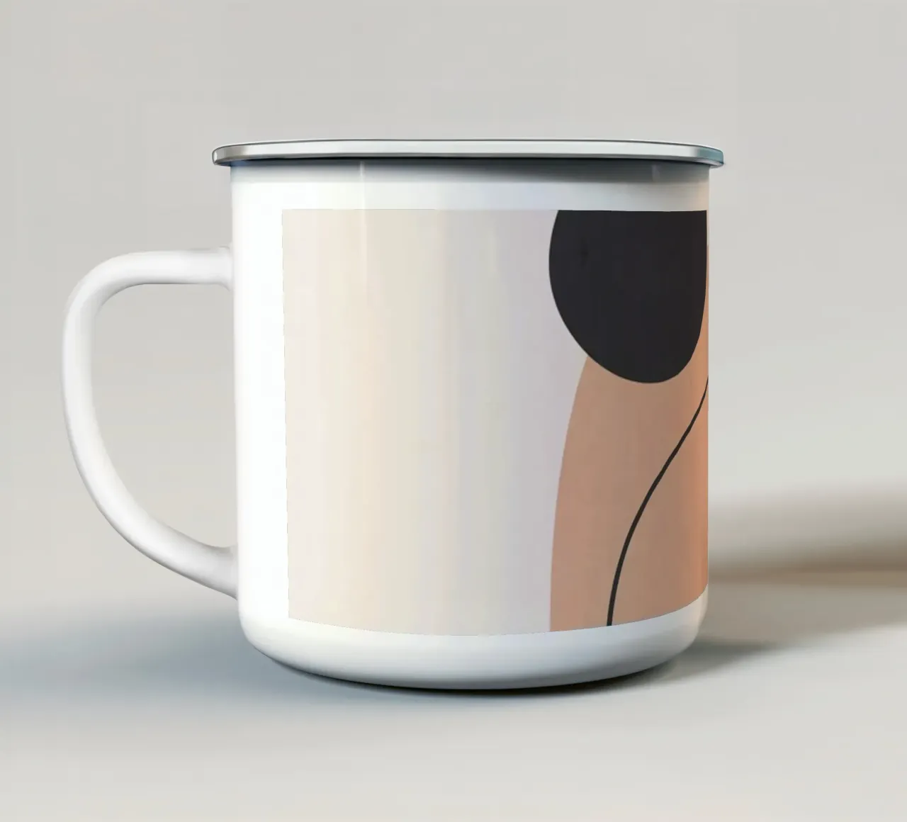 Art abstrait minimal 12 mug en émail de ThingDesign