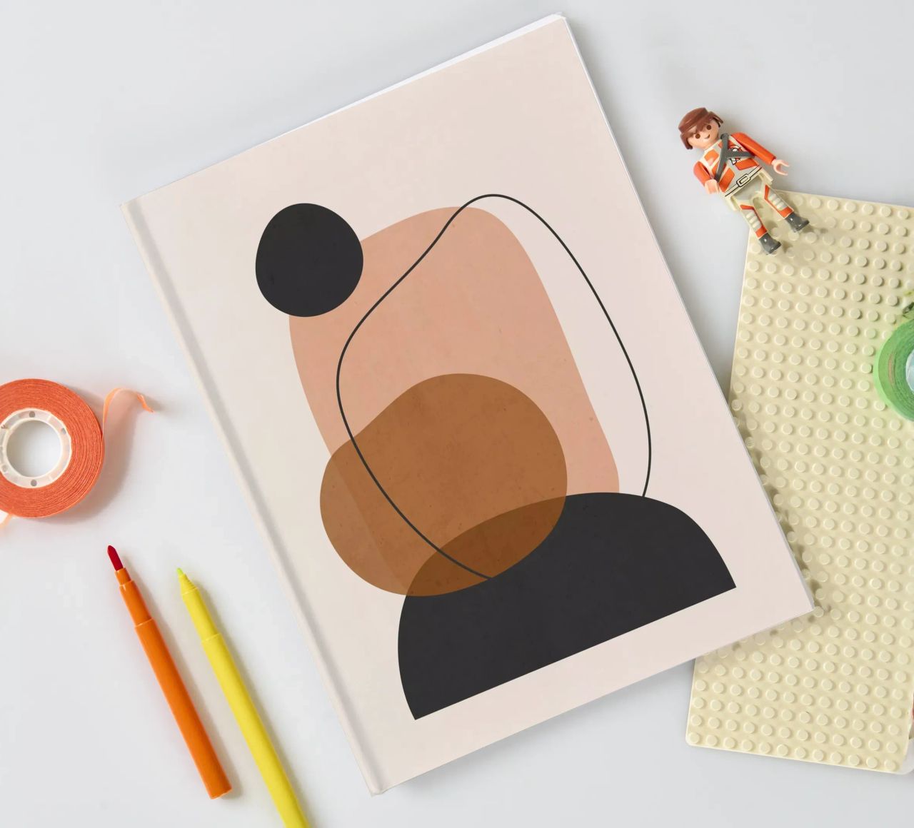 Minimal Abstract Art 12 notebook by ThingDesign