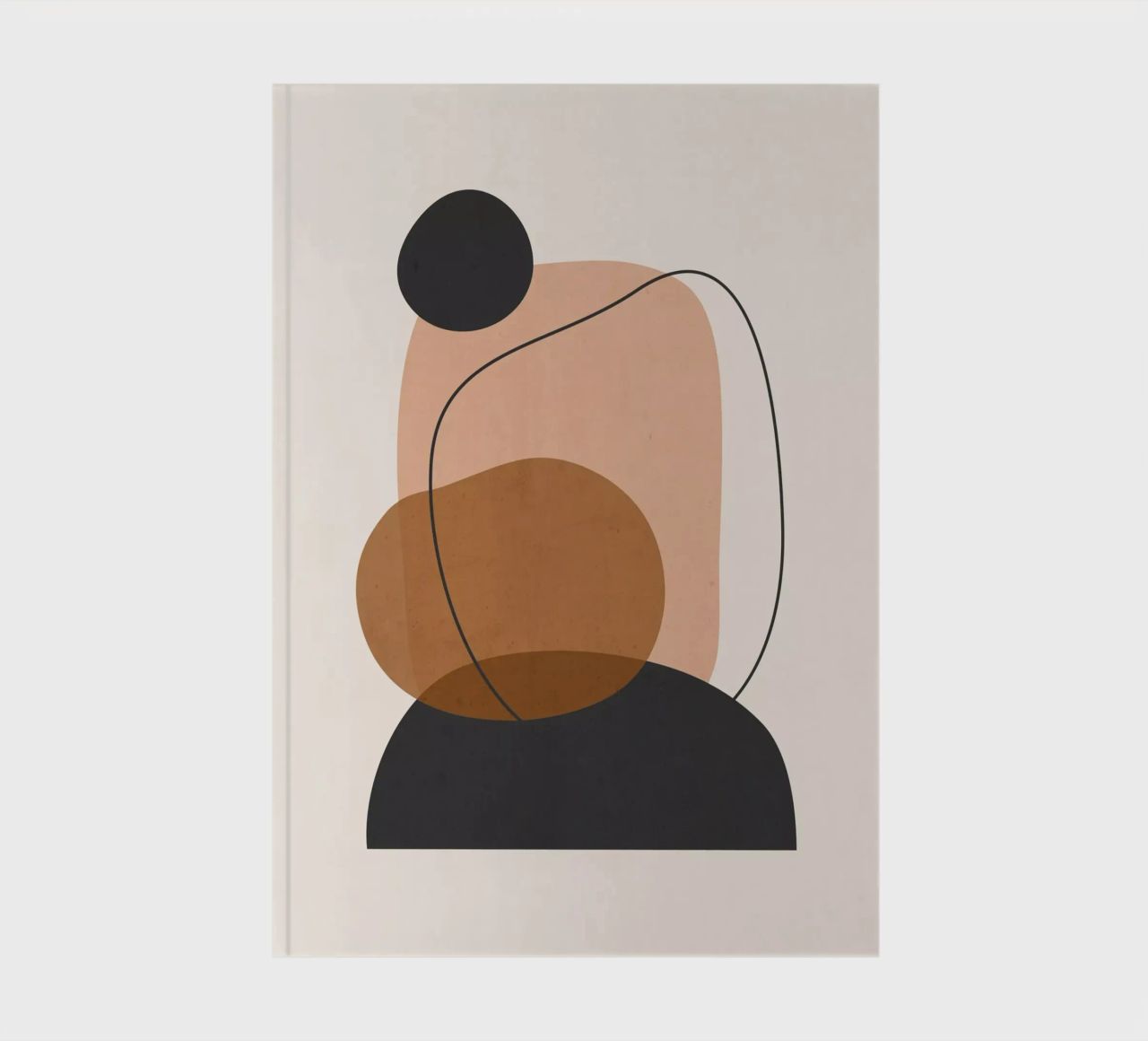 Minimal Abstract Art 12 notebook by ThingDesign