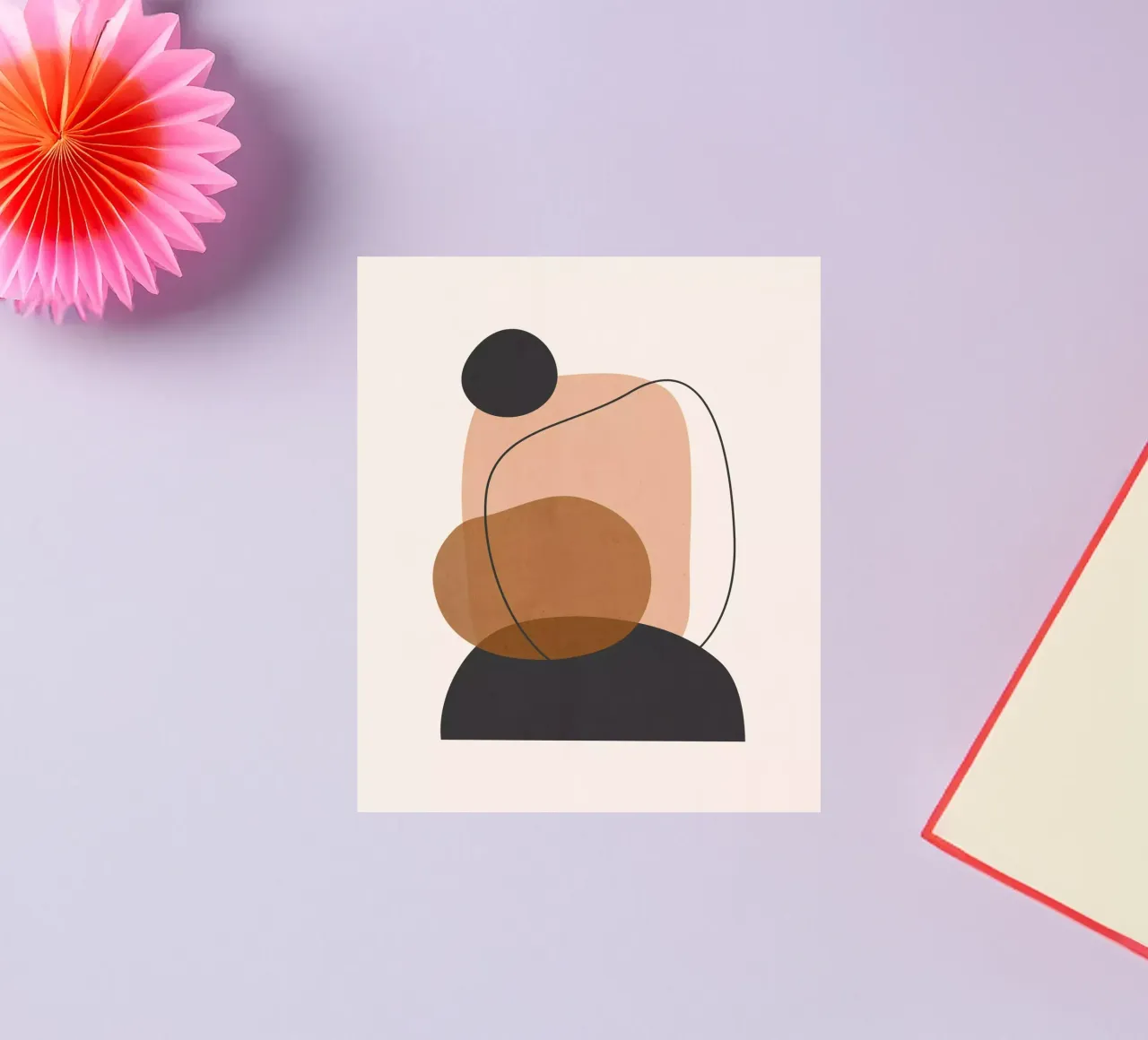 Minimalistische abstracte kunst 12 sticker van ThingDesign