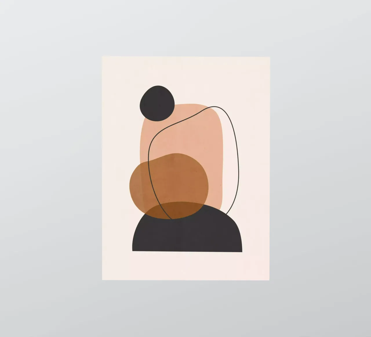 Minimalistische abstracte kunst 12 sticker van ThingDesign