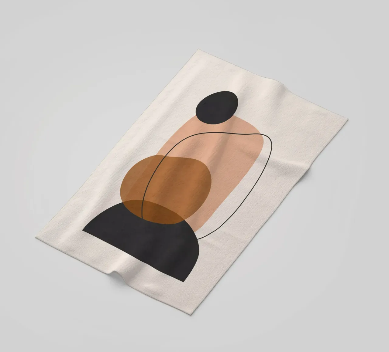 Art abstrait minimal 12 serviette de plage de ThingDesign