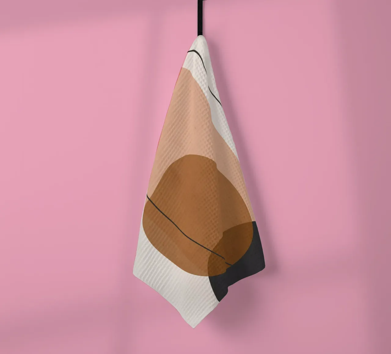 Minimalistische abstracte kunst 12 theedoek van ThingDesign