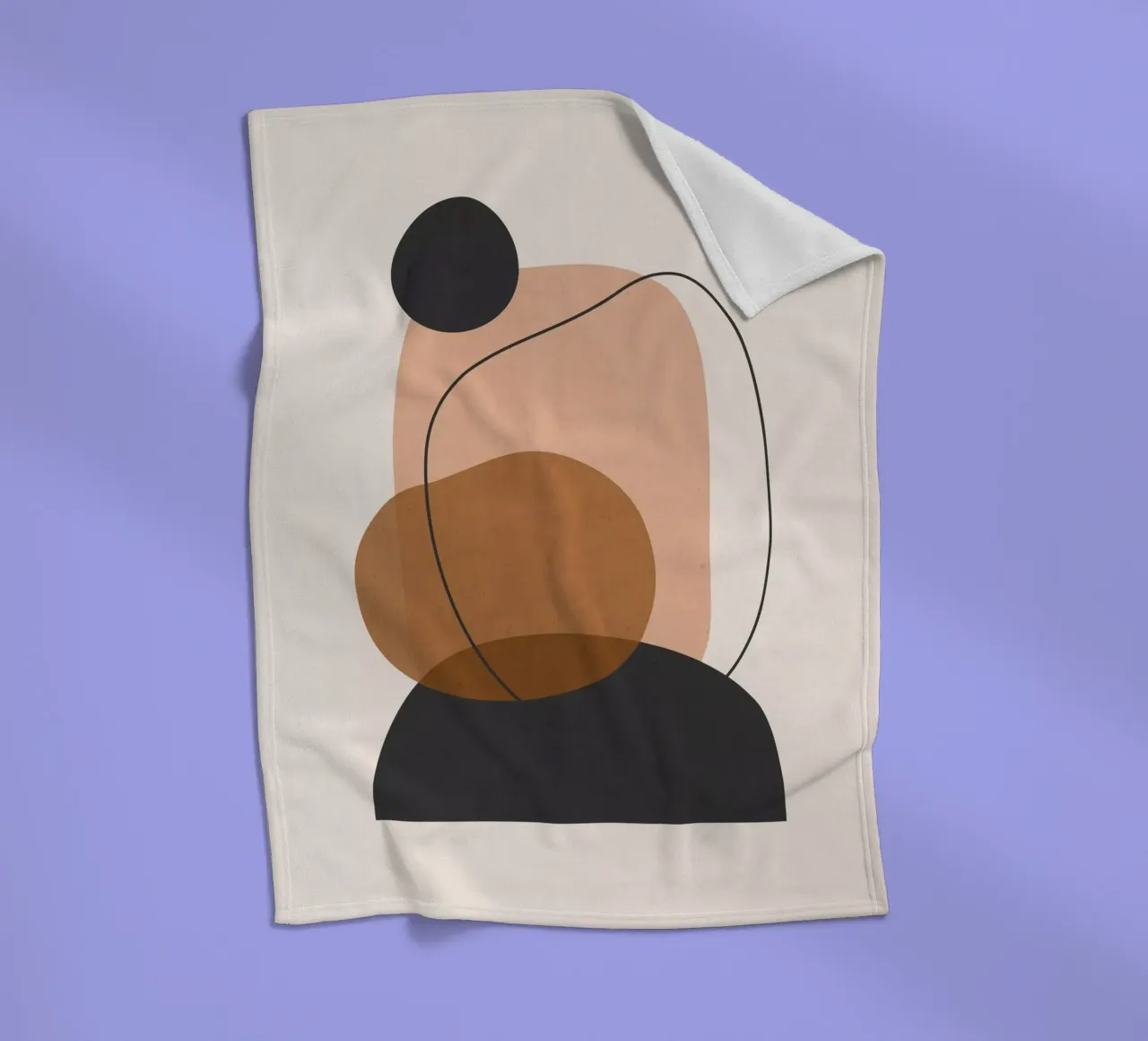 Minimal Abstract Art 12 fleece blanket by ThingDesign