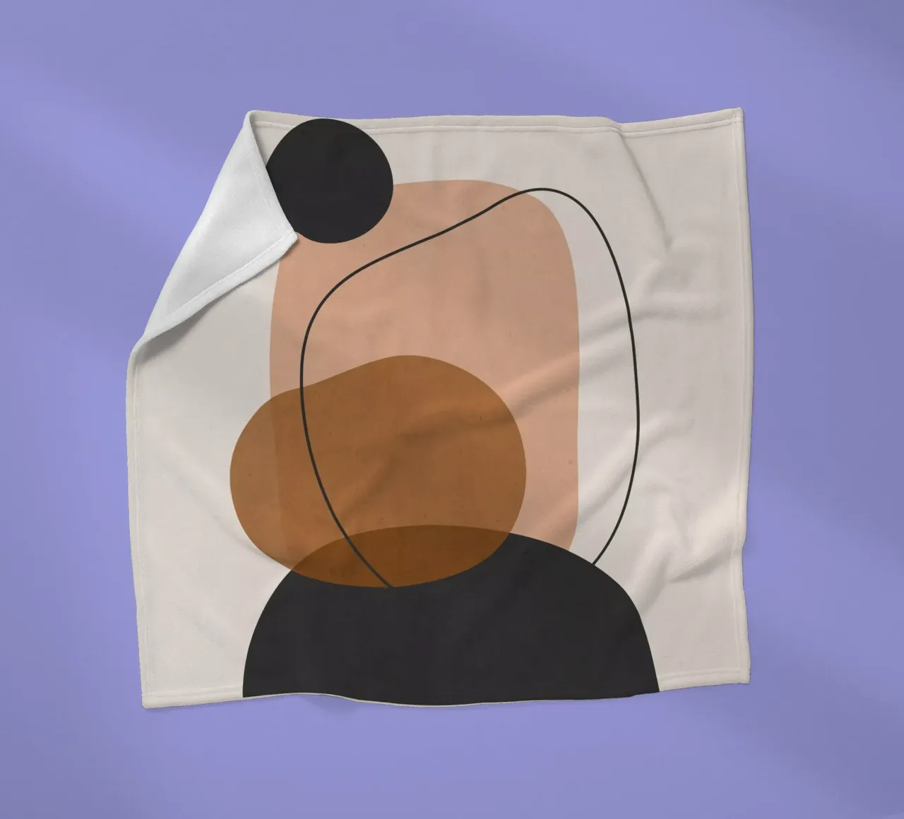 Minimal Abstract Art 12 fleece blanket by ThingDesign