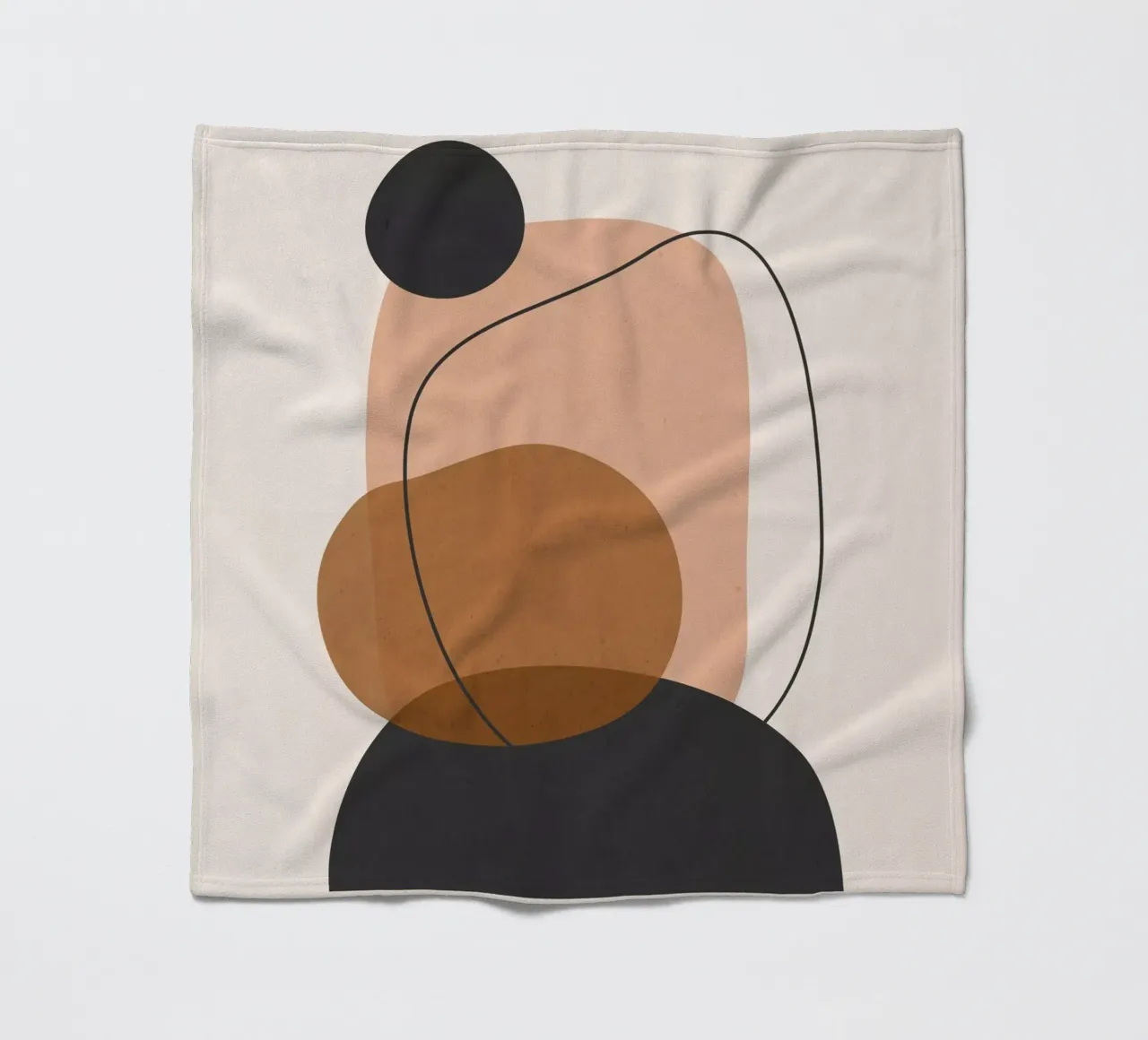 Minimal Abstract Art 12 fleece blanket by ThingDesign