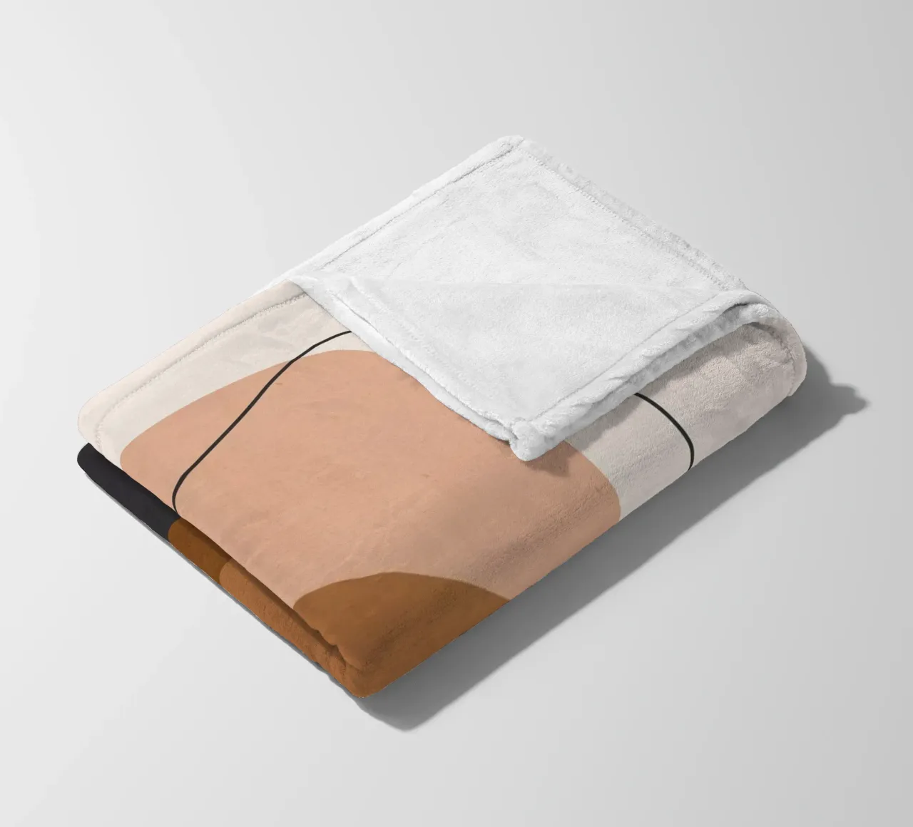 Minimal Abstract Art 12 fleece blanket by ThingDesign