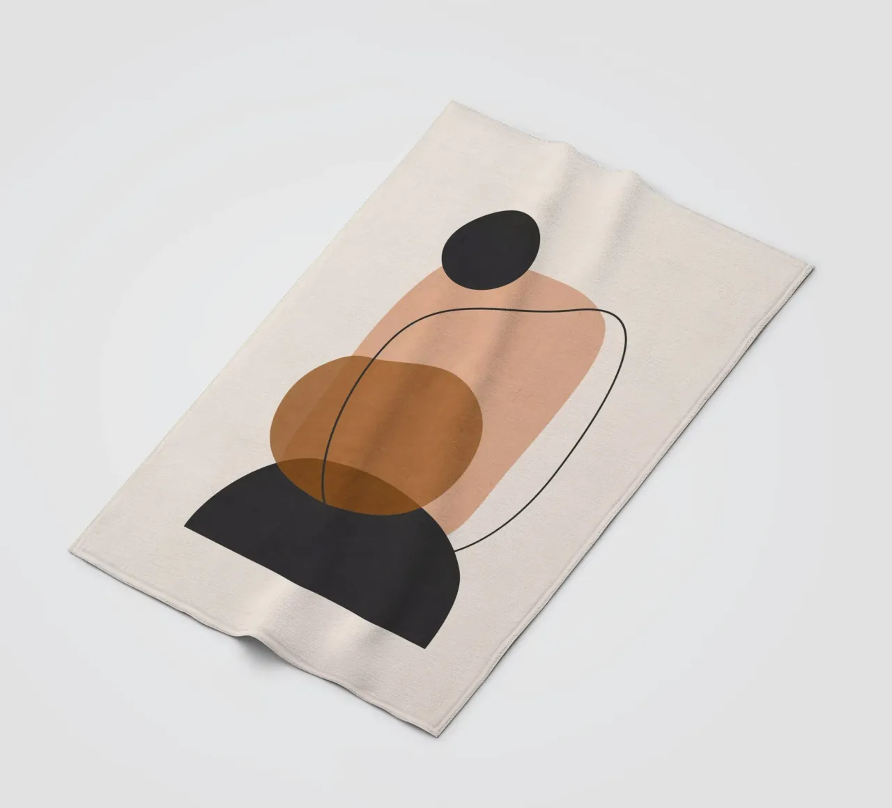 Arte astratta minimale 12 coperta in pile da ThingDesign