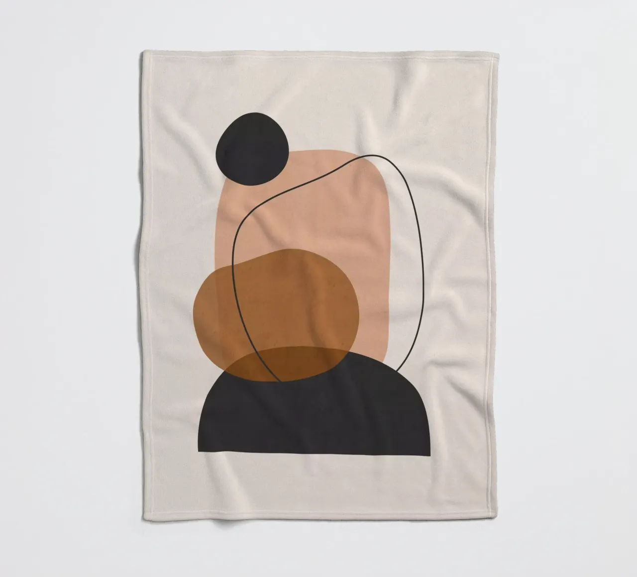 Arte astratta minimale 12 coperta in pile da ThingDesign