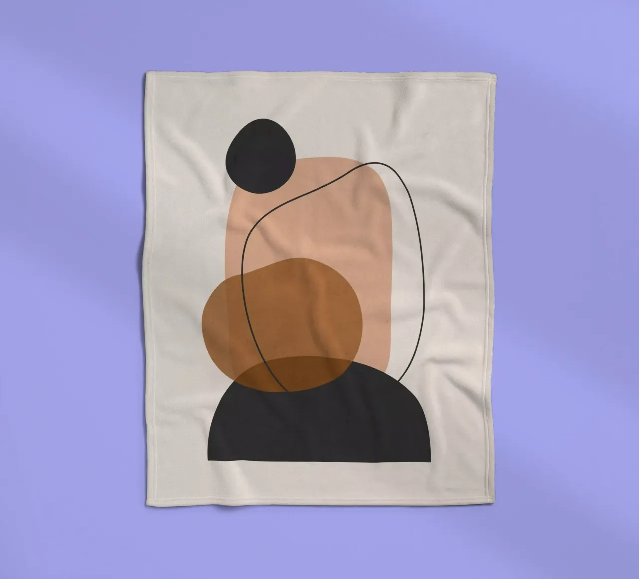 Minimal Abstract Art 12 fleece blanket by ThingDesign