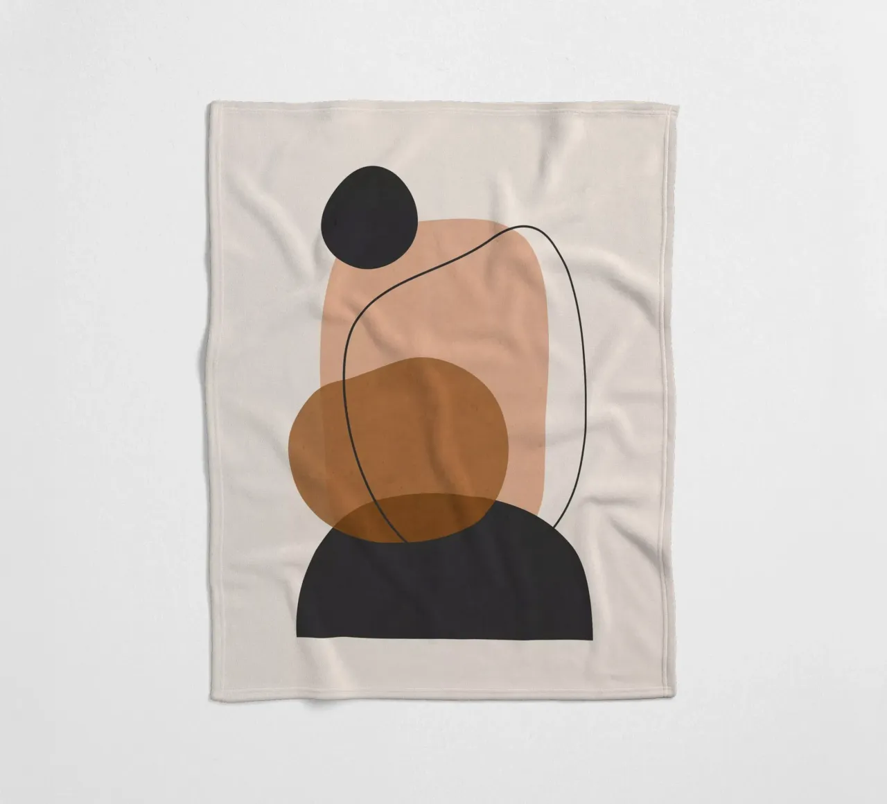 Minimal Abstract Art 12 fleece blanket by ThingDesign