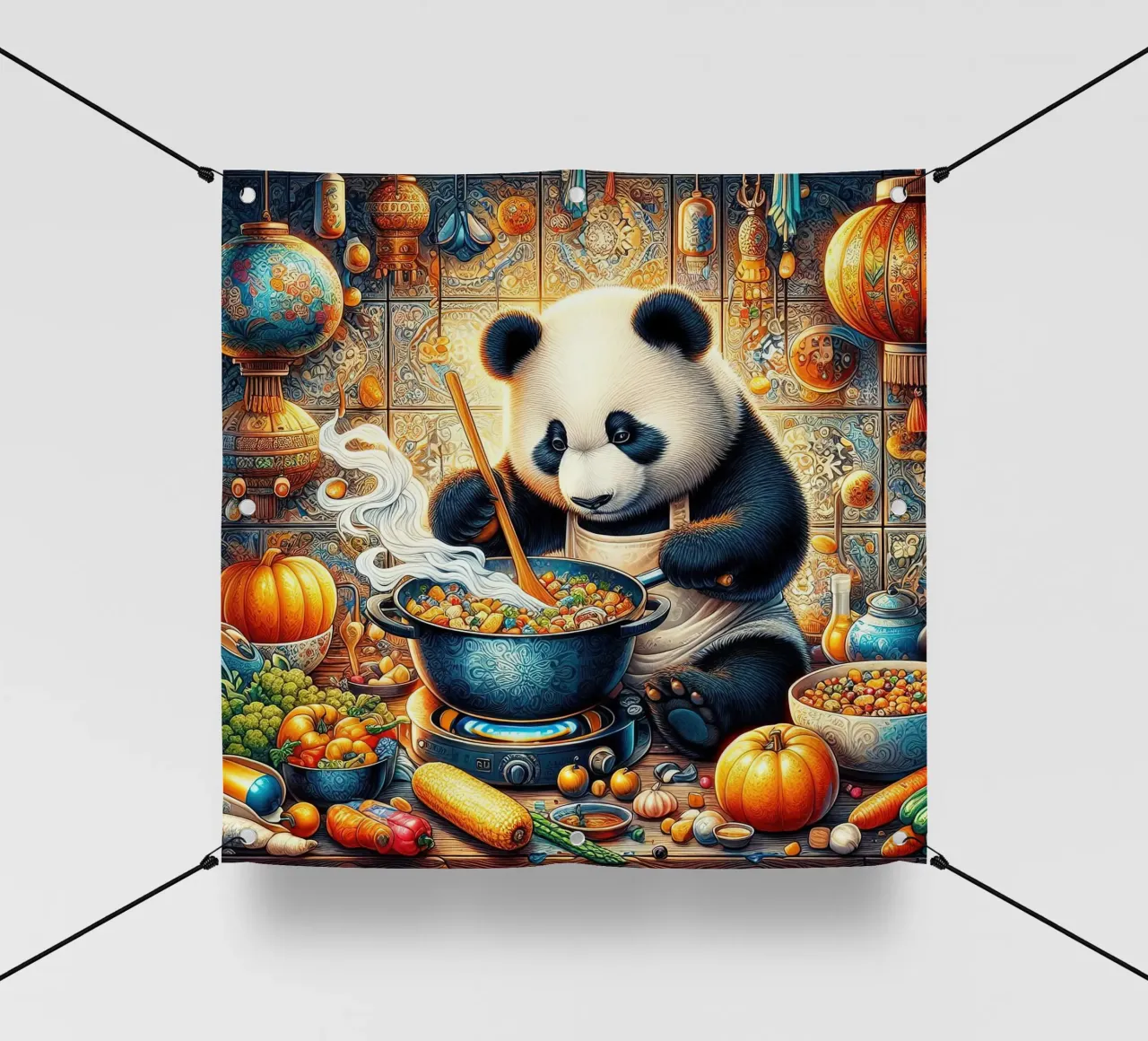Cucina Panda telo in pvc da Delaney Okuneva