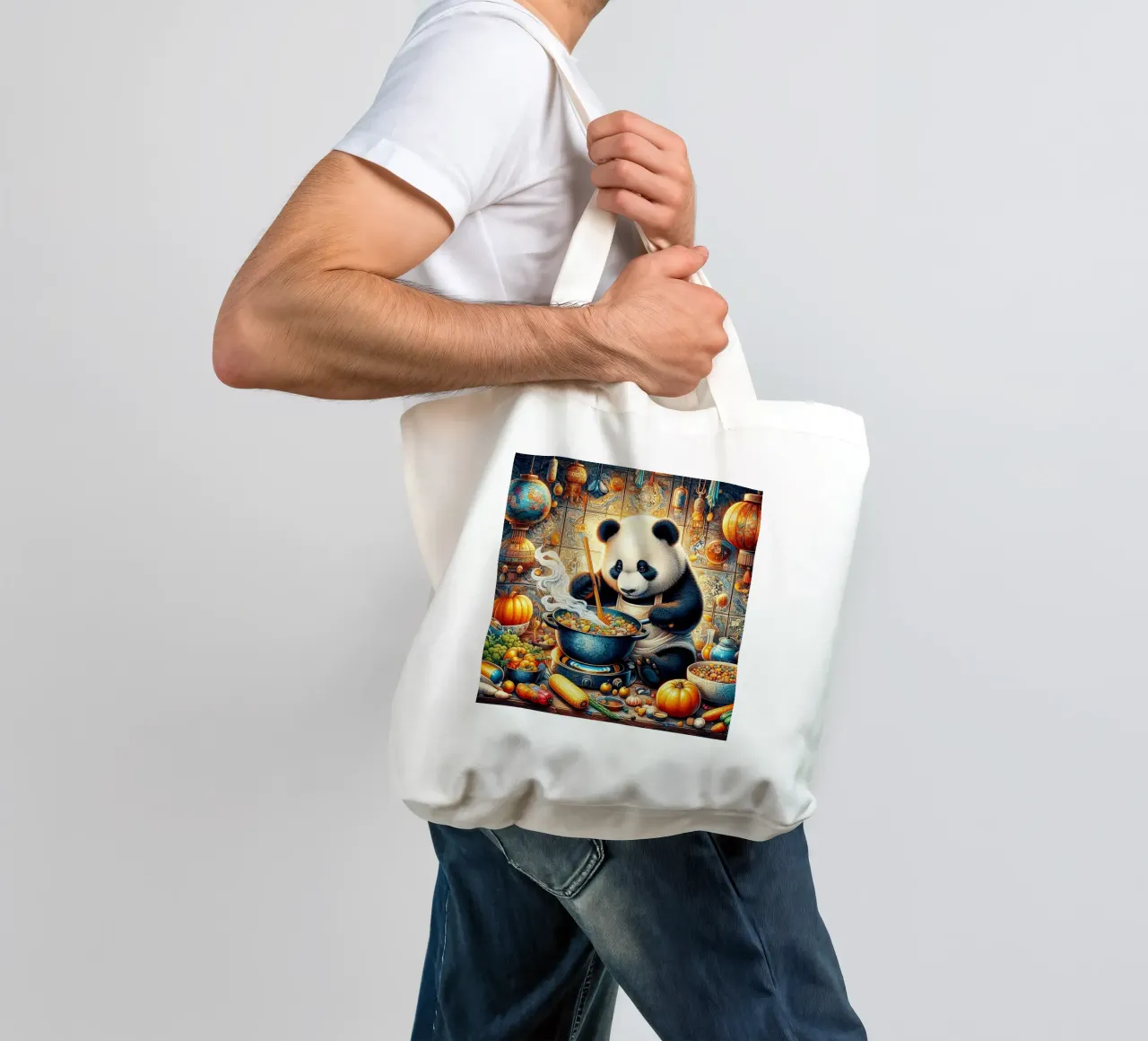 Cucina Panda borsa in juta da Delaney Okuneva