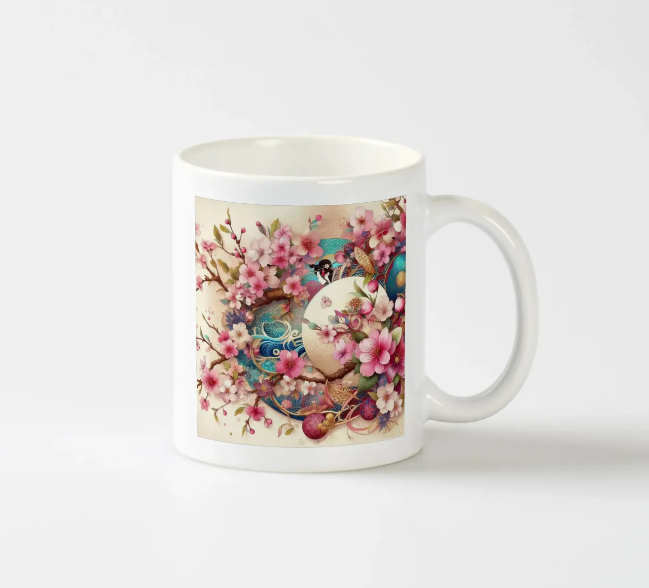 Sakura rosa tazza in ceramica da Delaney Okuneva