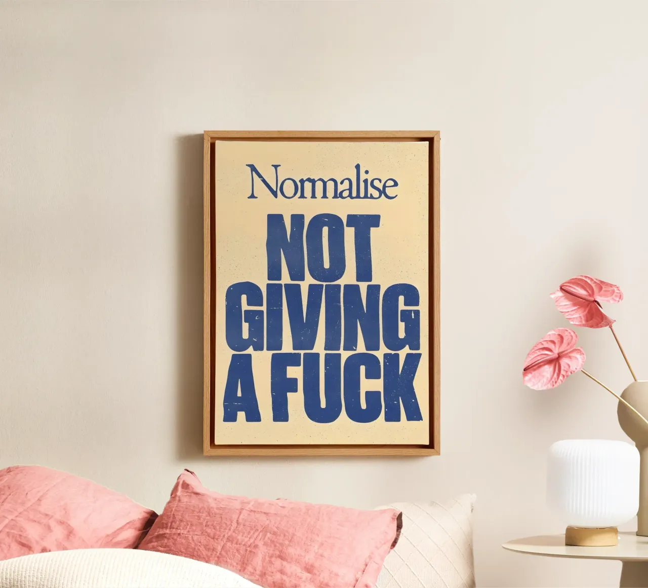 Normalise NOT GIVING A tela con Cornice a cassetta da Type & Tape