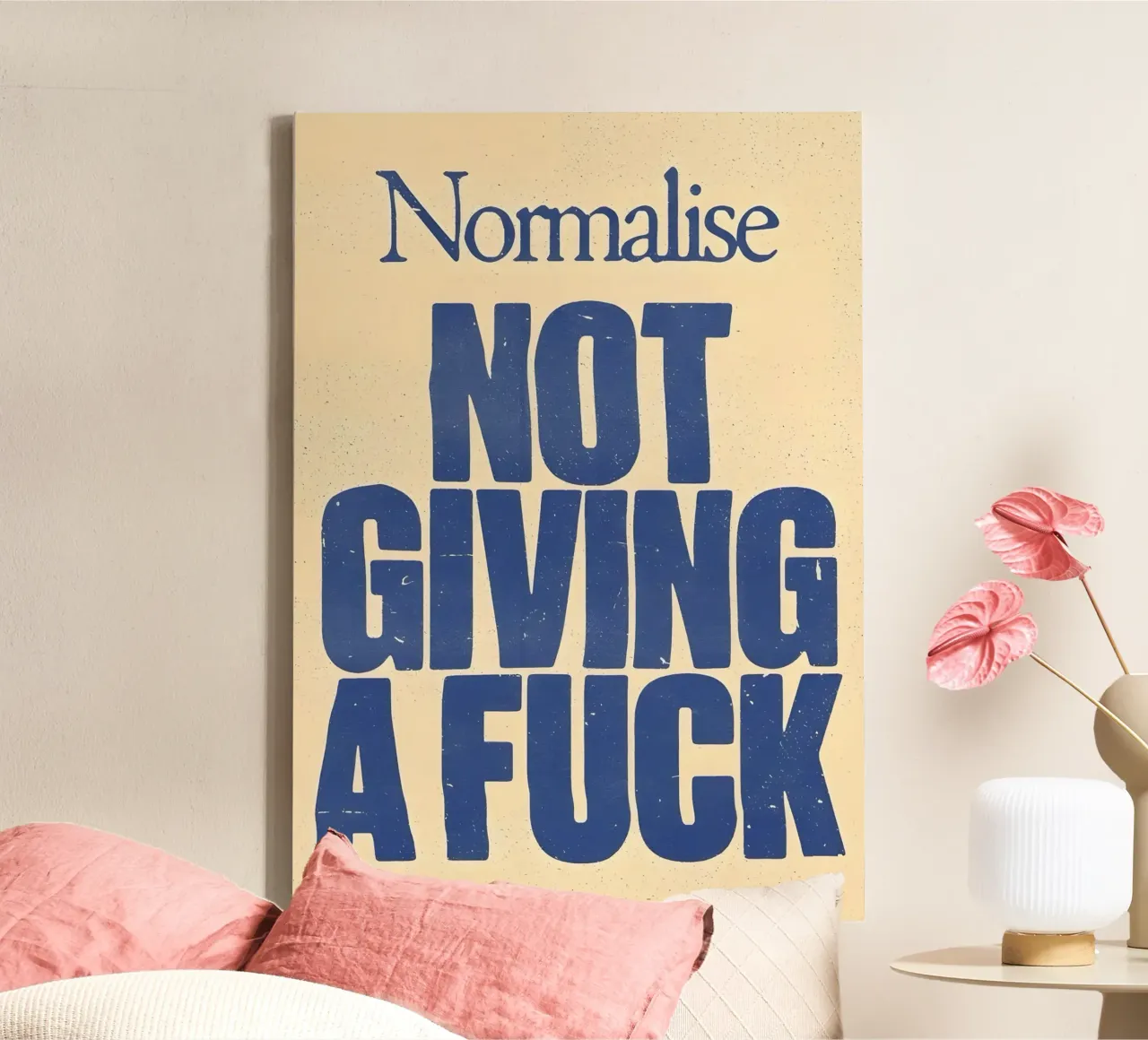 Normalise NOT GIVING A tela con Cornice a cassetta da Type & Tape