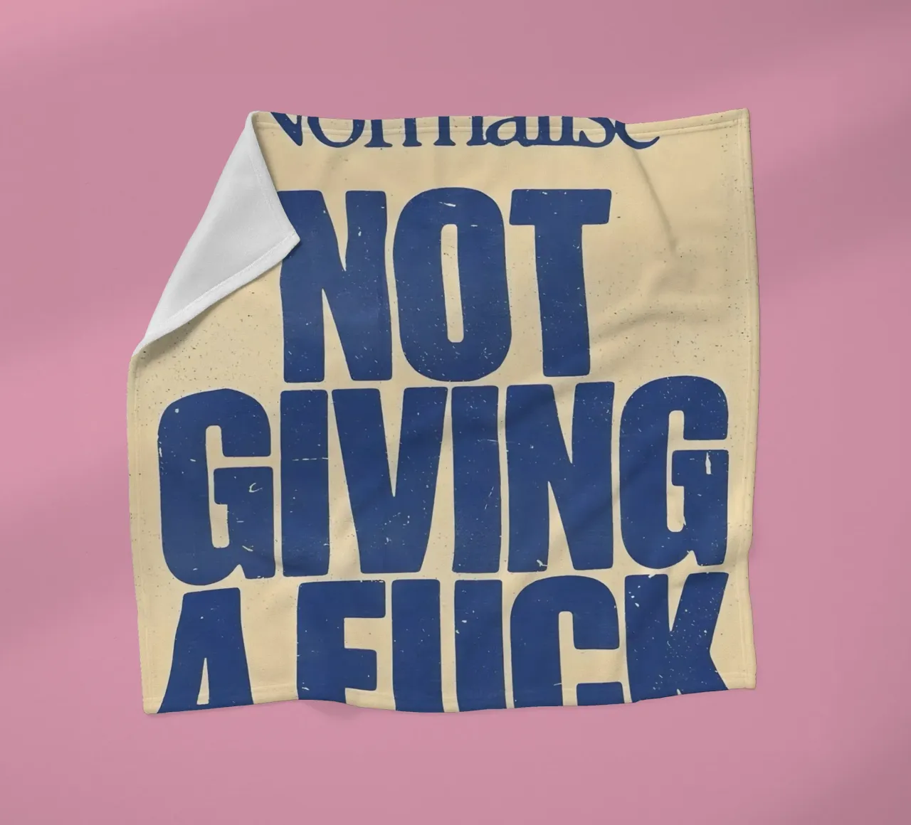 Normalise NOT GIVING A coperta in pile da Type & Tape