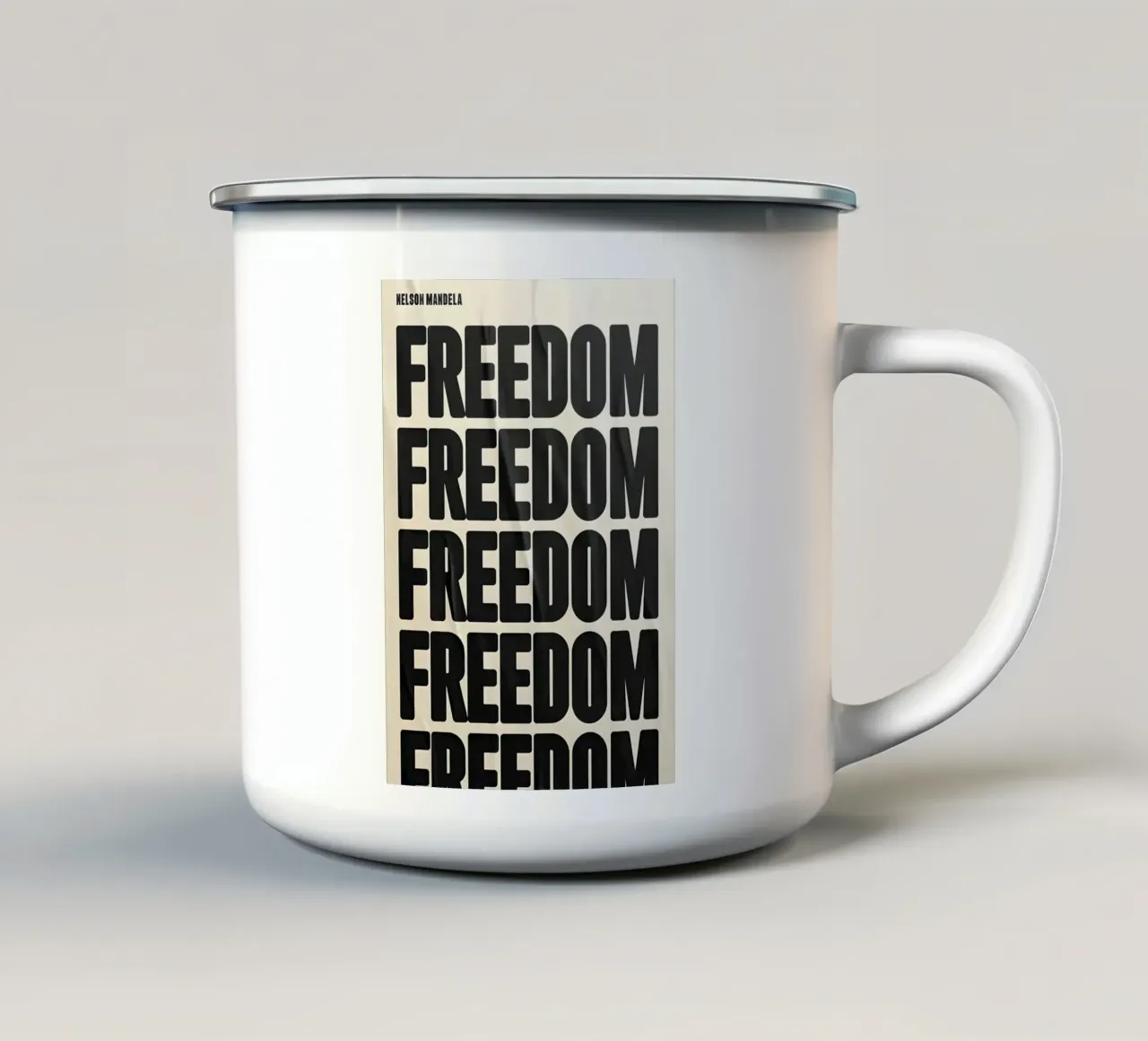 FREEDOM tazza in smalto da Type & Tape