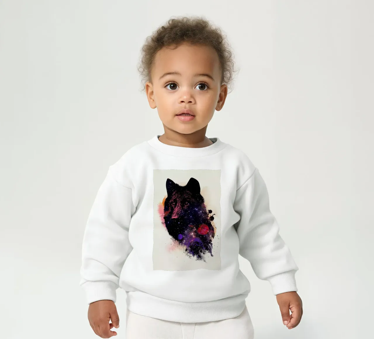 Universal Wolf baby sweatshirt van Róbert Farkas