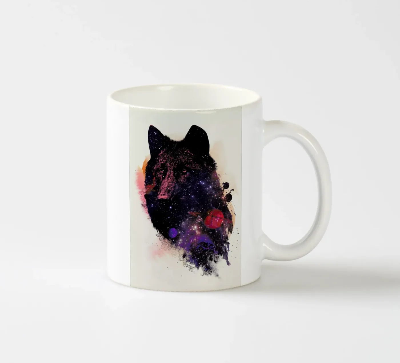 Universal Wolf ceramic mug by Róbert Farkas