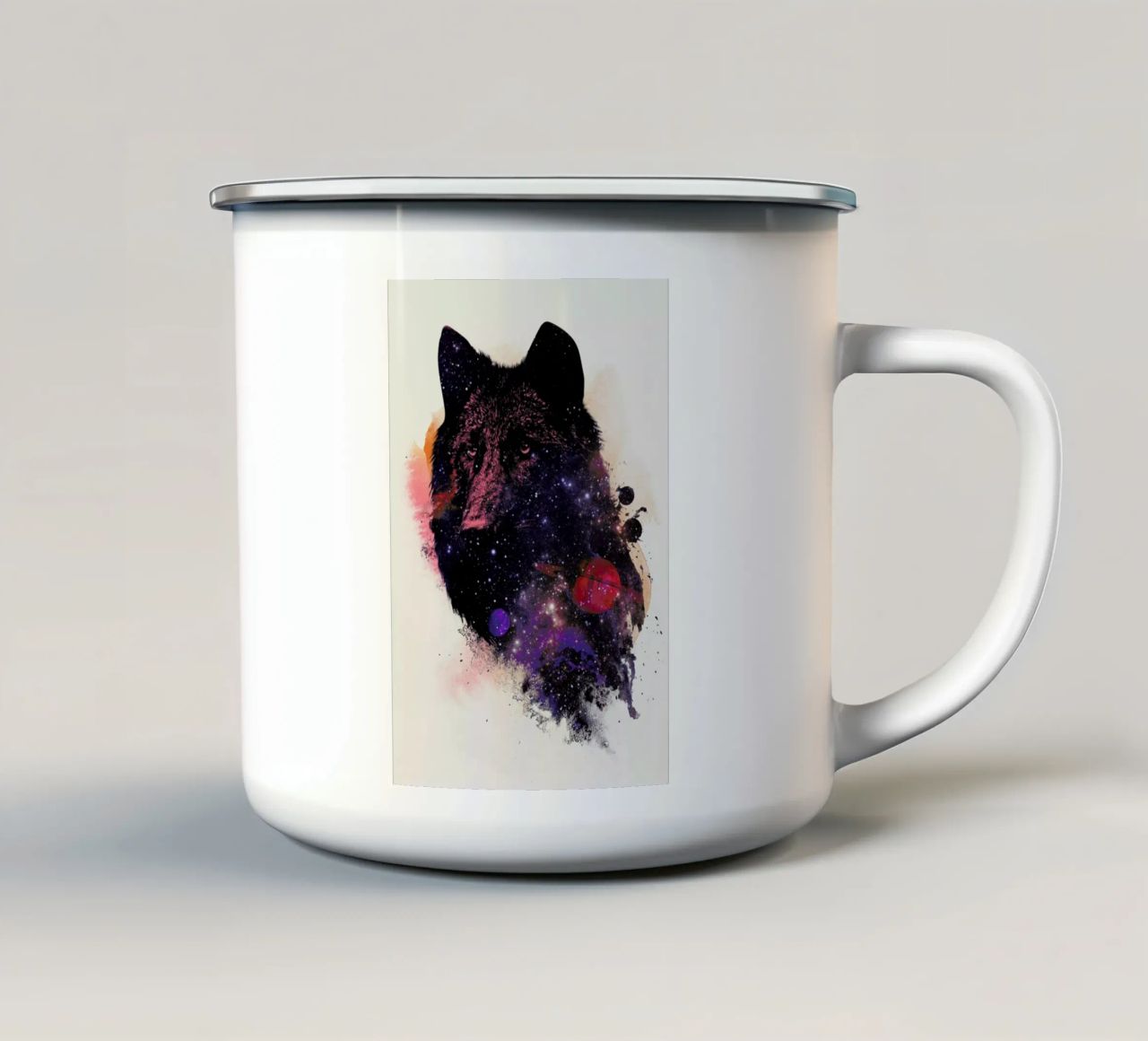 Universal Wolf tazza in smalto da Róbert Farkas