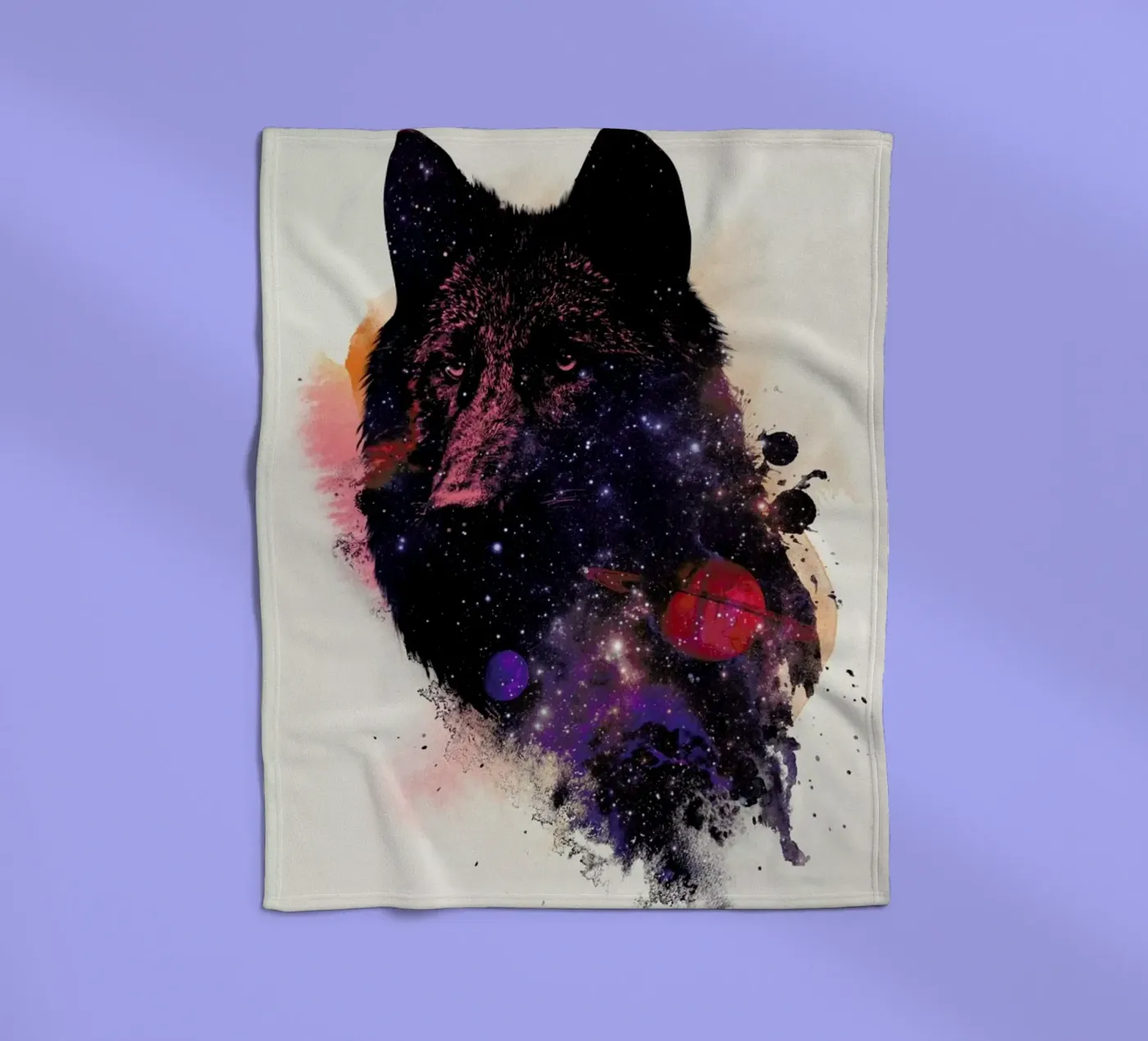 Universal Wolf Fleecedecke von Róbert Farkas