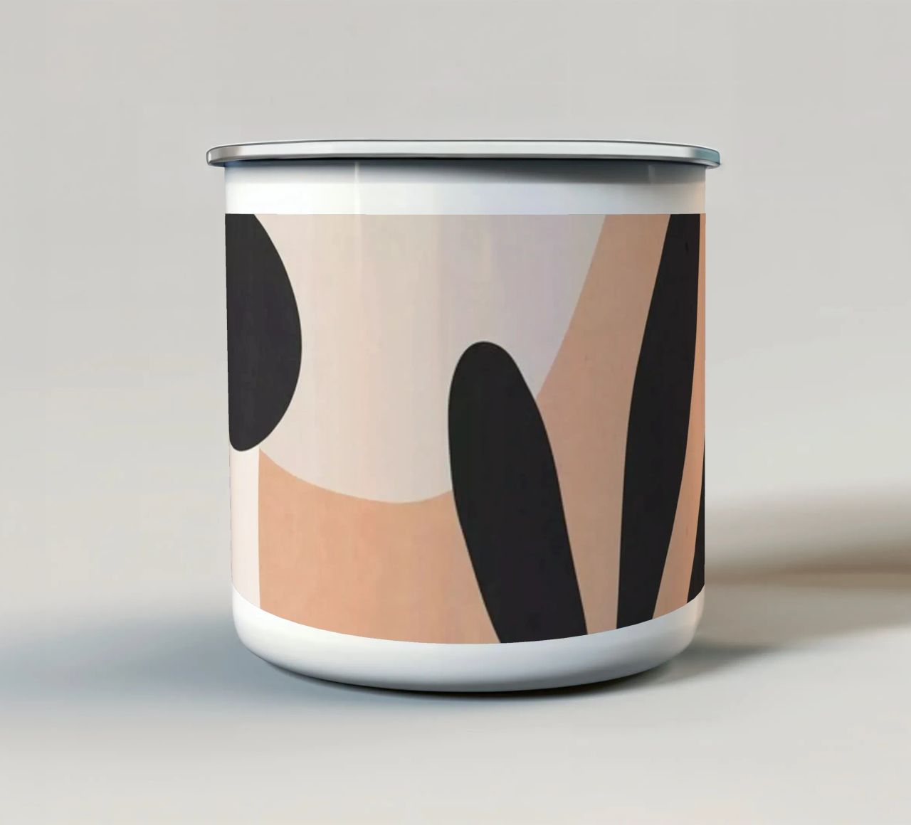 Arte astratta minimale 11 tazza in smalto da ThingDesign