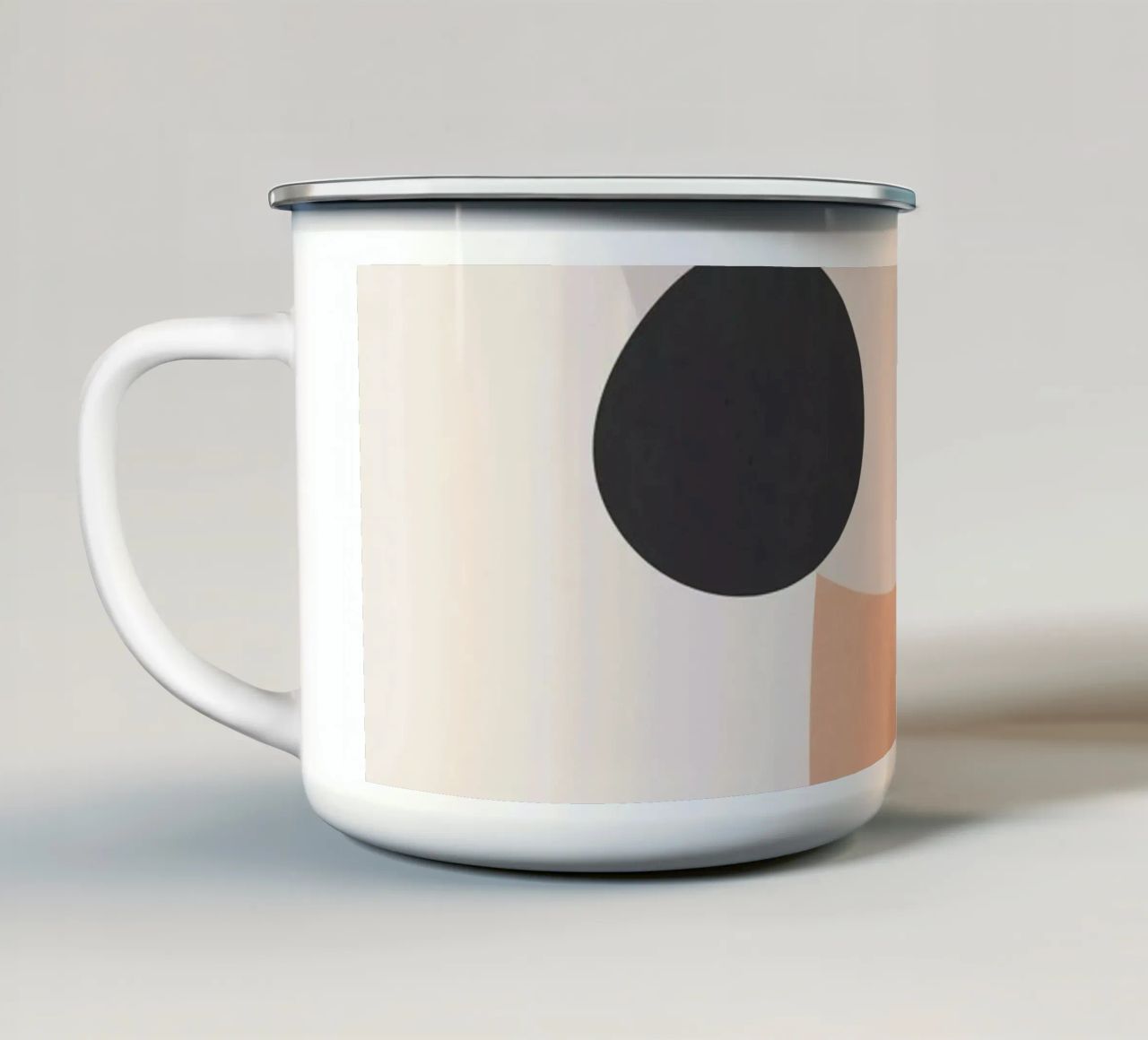 Arte astratta minimale 11 tazza in smalto da ThingDesign