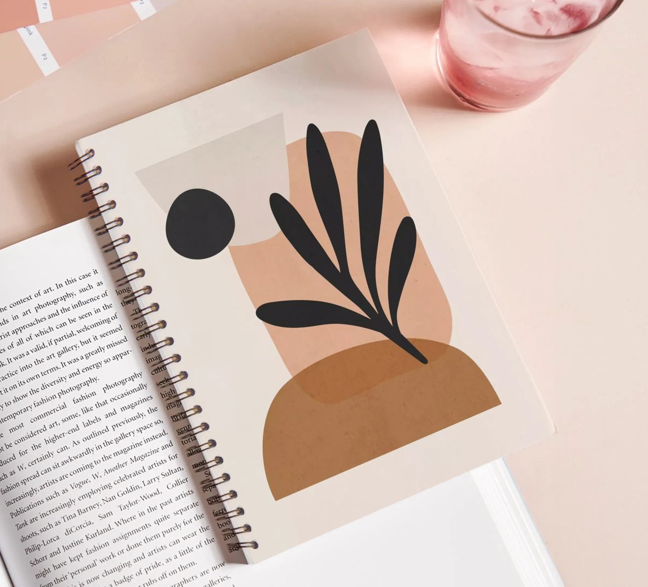 Minimal Abstract Art 11 spiral notebook by ThingDesign