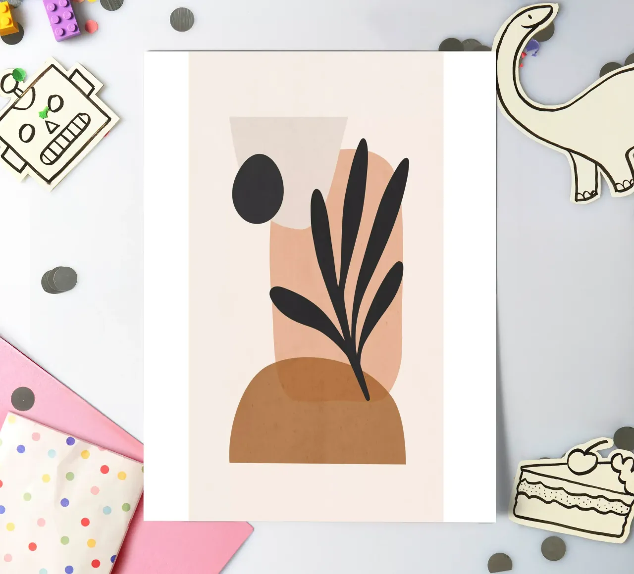 Minimal Abstract Art 11 sticker sheet by ThingDesign