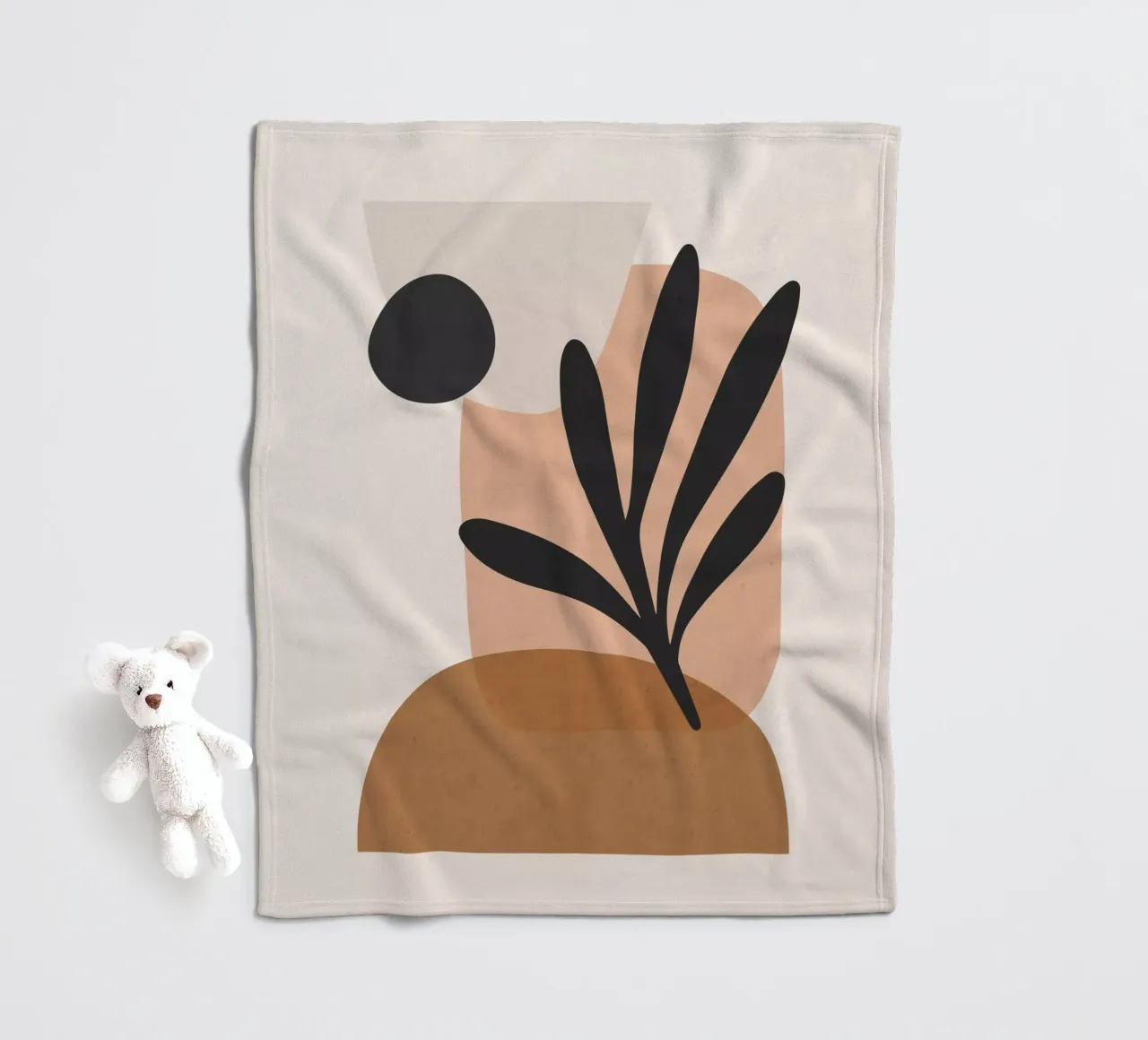 Minimal Abstract Art 11 fleece blanket by ThingDesign