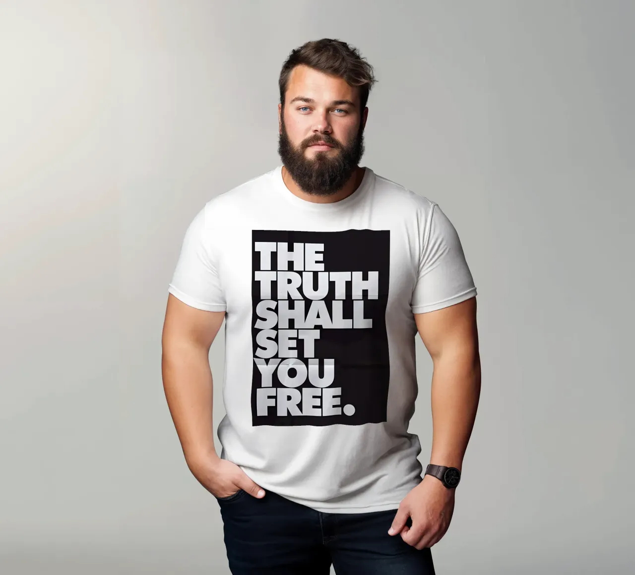THE TRUTH SHALL SET YOU FREE. t-shirt da Type & Tape