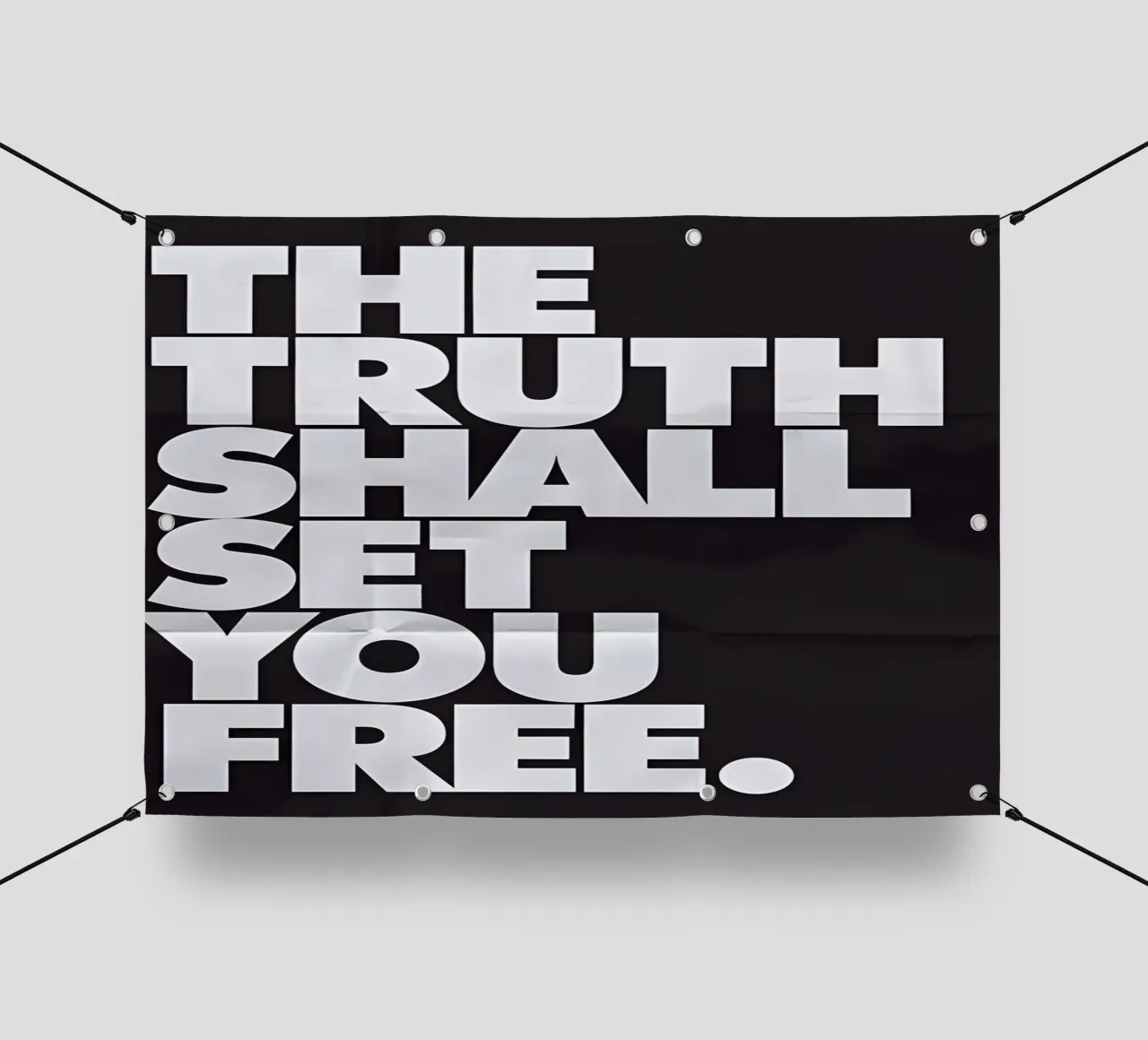 THE TRUTH SHALL SET YOU FREE. telo in pvc da Type & Tape