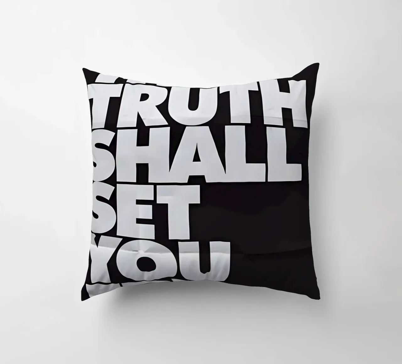 THE TRUTH SHALL SET YOU FREE. cuscino da Type & Tape