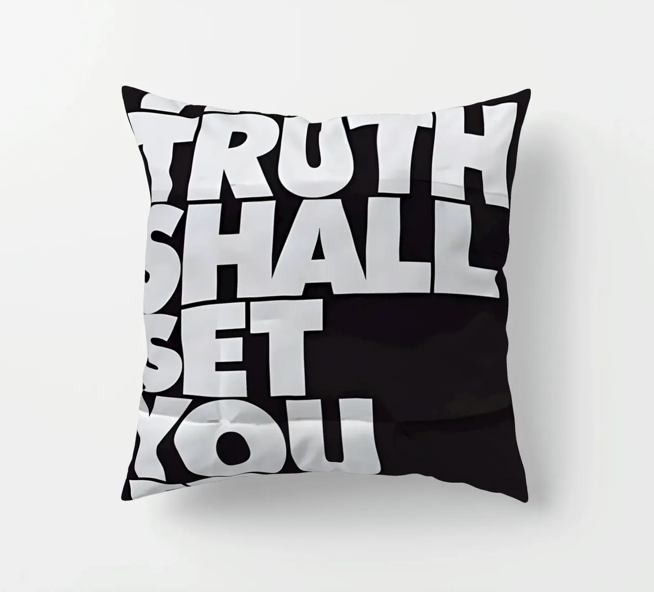 THE TRUTH SHALL SET YOU FREE. cuscino da Type & Tape