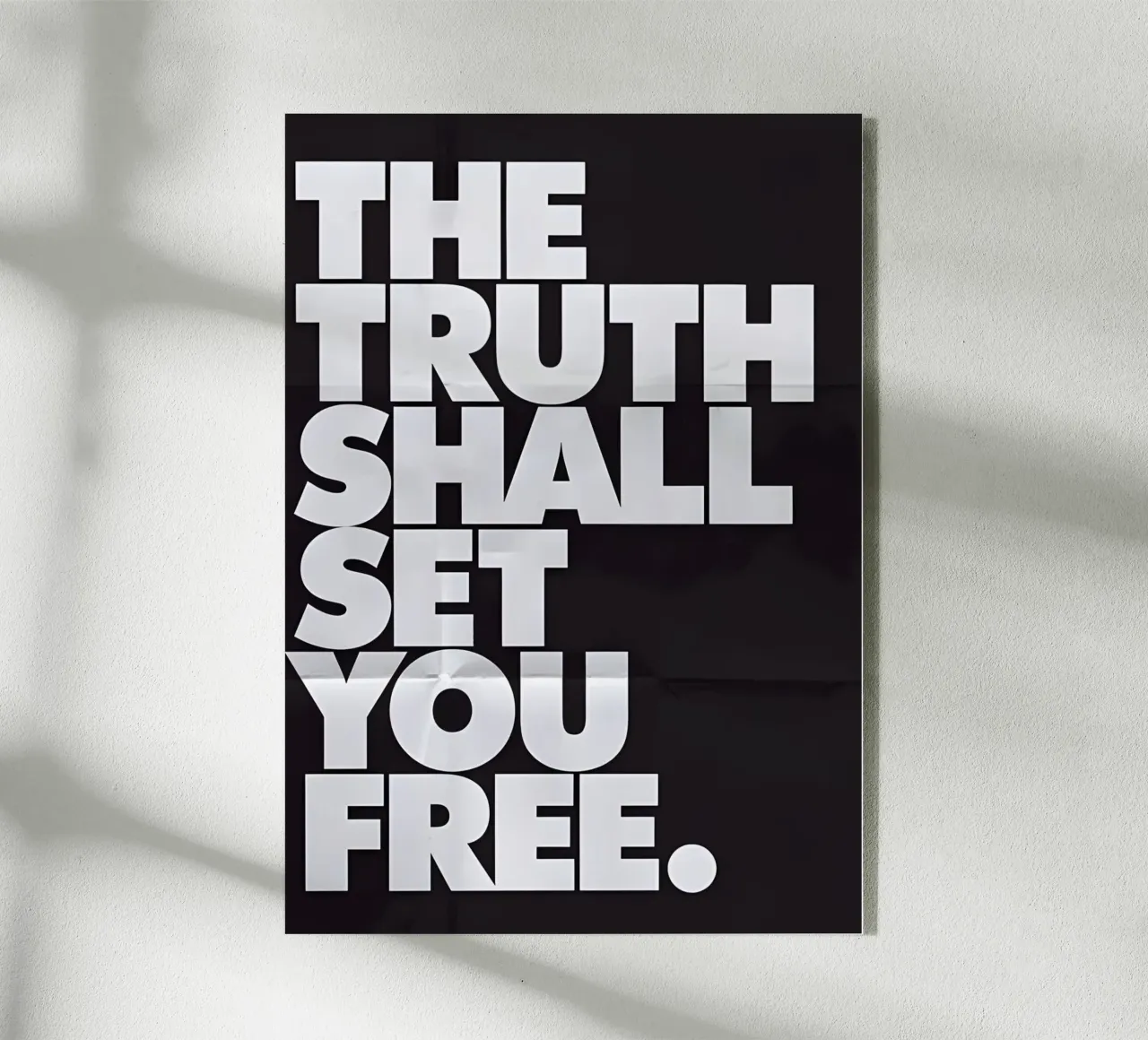 THE TRUTH SHALL SET YOU FREE. plexiglass da Type & Tape