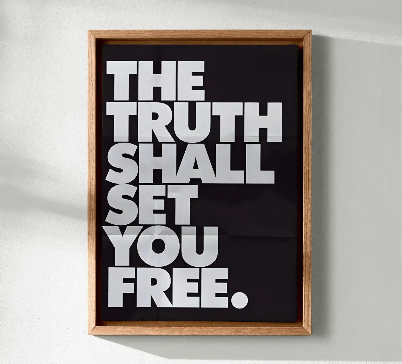 THE TRUTH SHALL SET YOU FREE. tela con Cornice a cassetta da Type & Tape