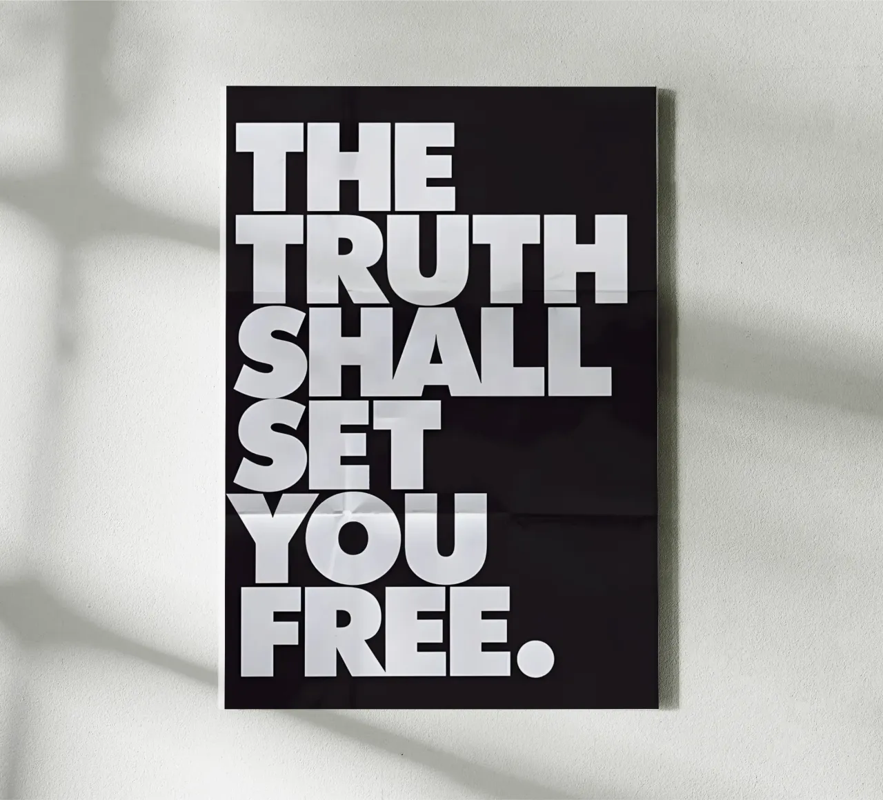 THE TRUTH SHALL SET YOU FREE. tela con Cornice a cassetta da Type & Tape