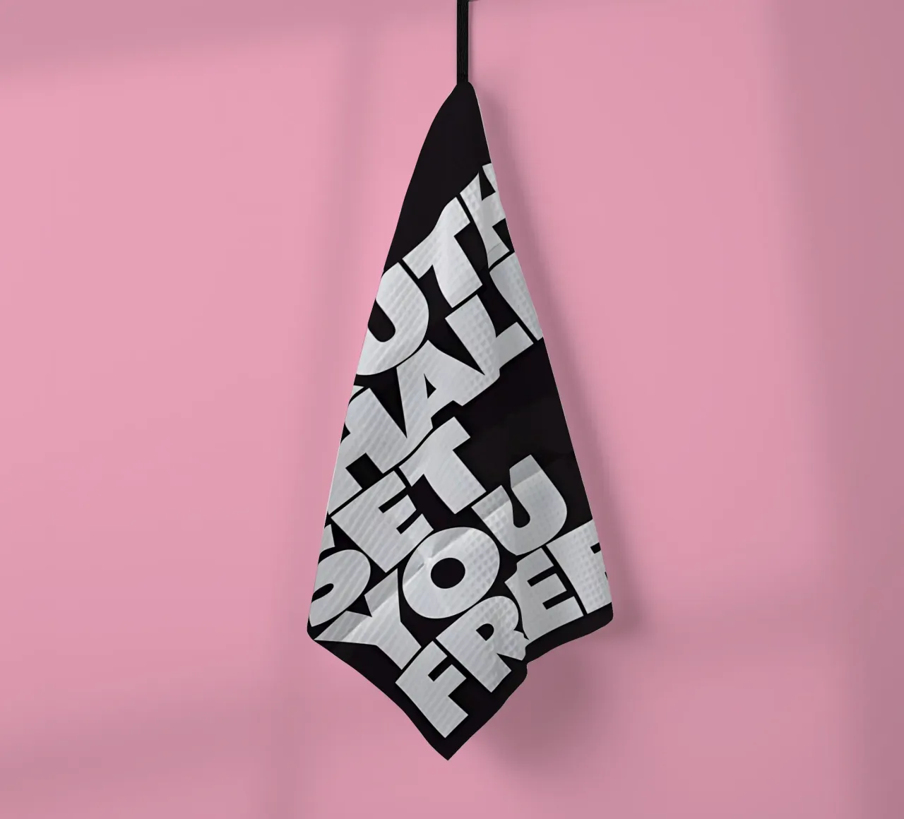 THE TRUTH SHALL SET YOU FREE. canovaccio da cucina da Type & Tape