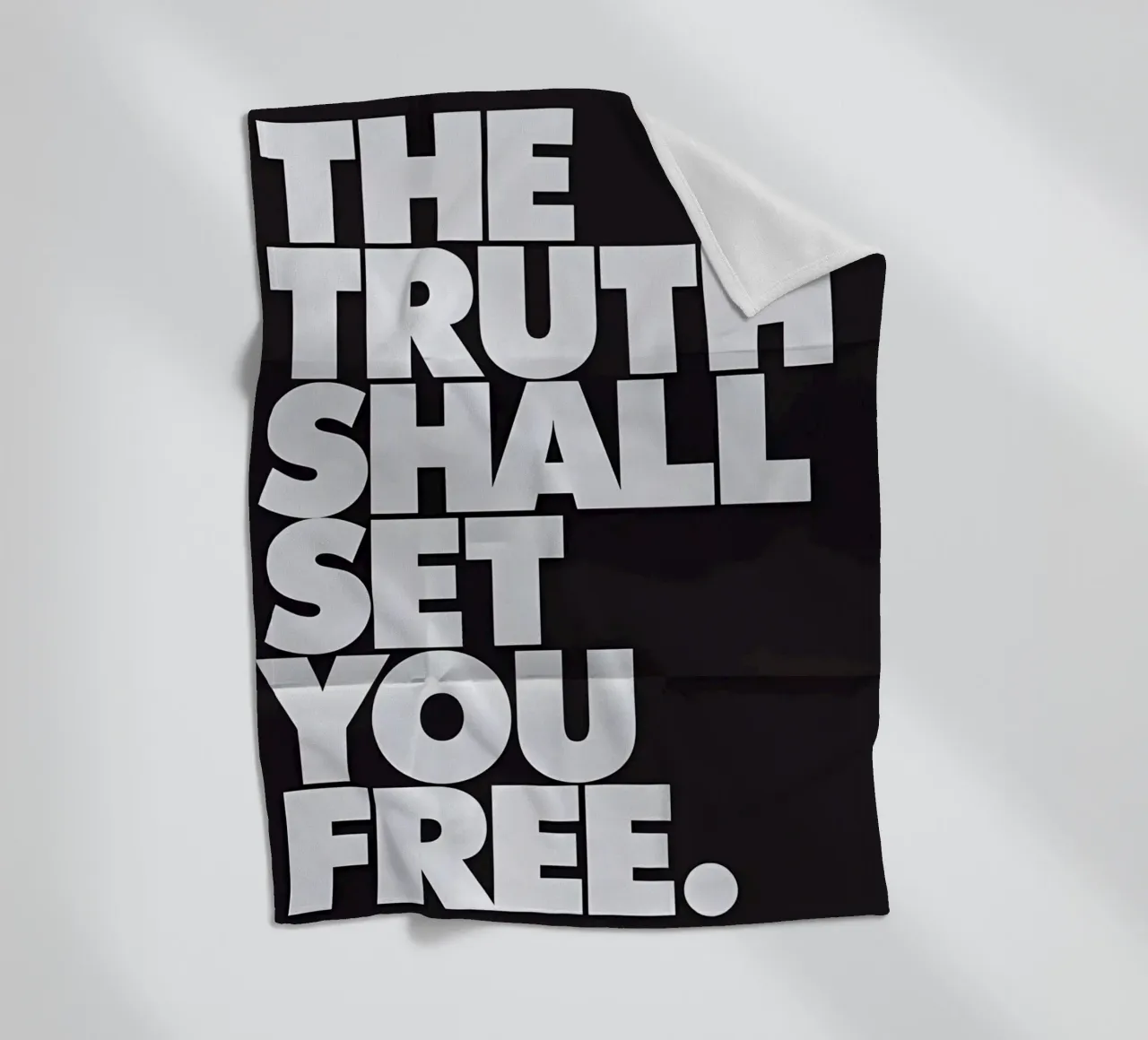 THE TRUTH SHALL SET YOU FREE. coperta in pile da Type & Tape