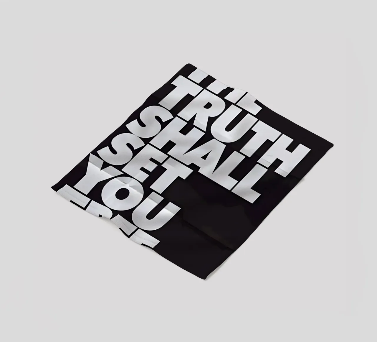 THE TRUTH SHALL SET YOU FREE. coperta in pile da Type & Tape