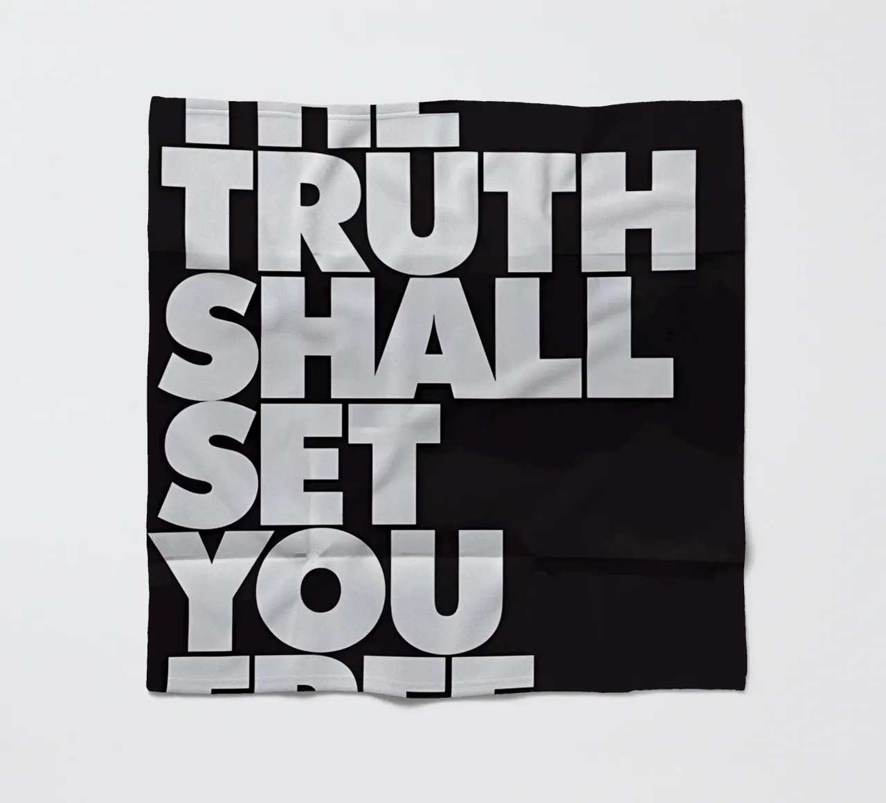 THE TRUTH SHALL SET YOU FREE. coperta in pile da Type & Tape