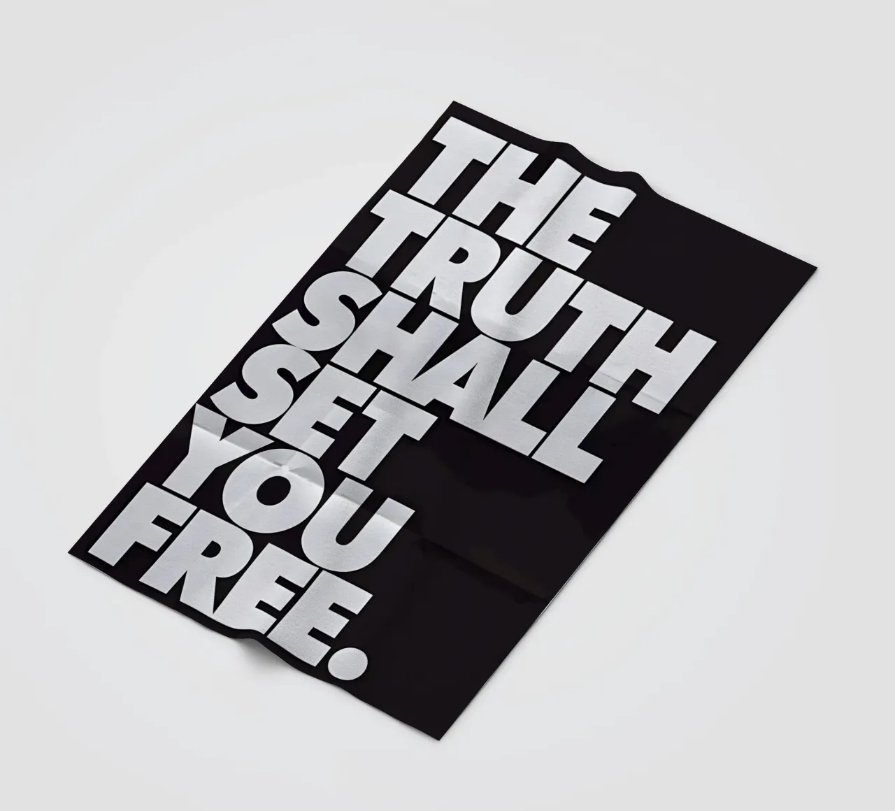 THE TRUTH SHALL SET YOU FREE. coperta in pile da Type & Tape