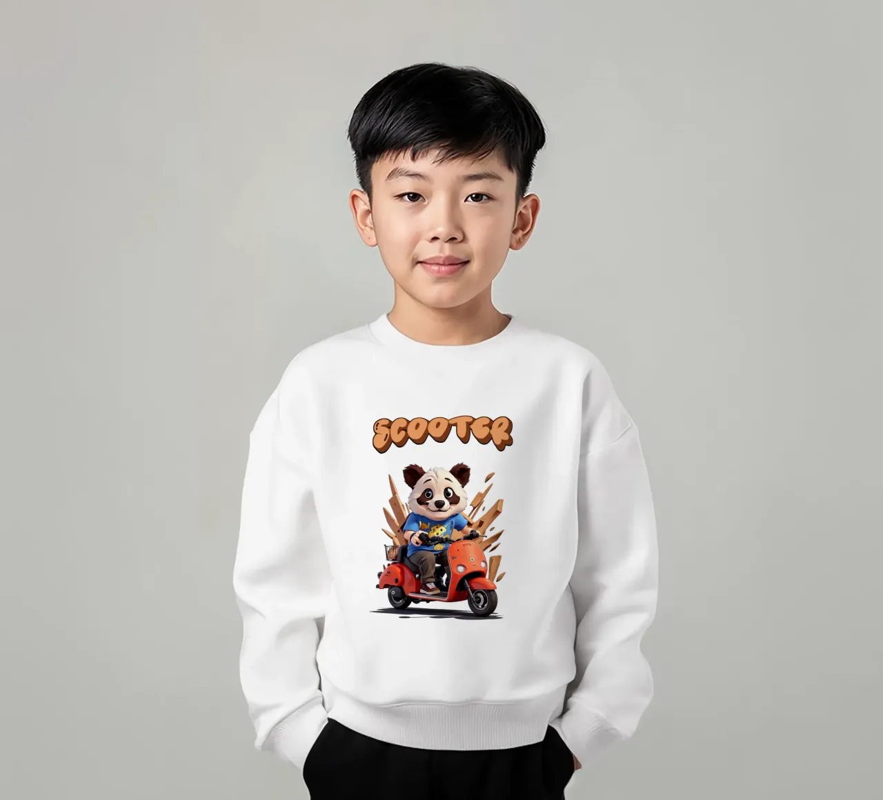 Panda Scooter felpa bambino da Delaney Okuneva
